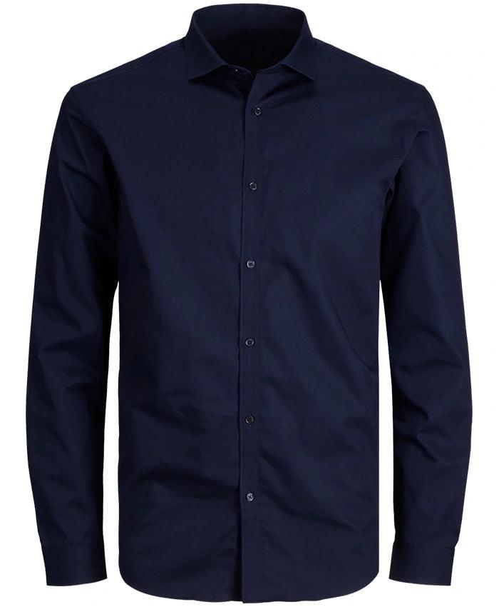 Plain Navy Blue Dress Shirt