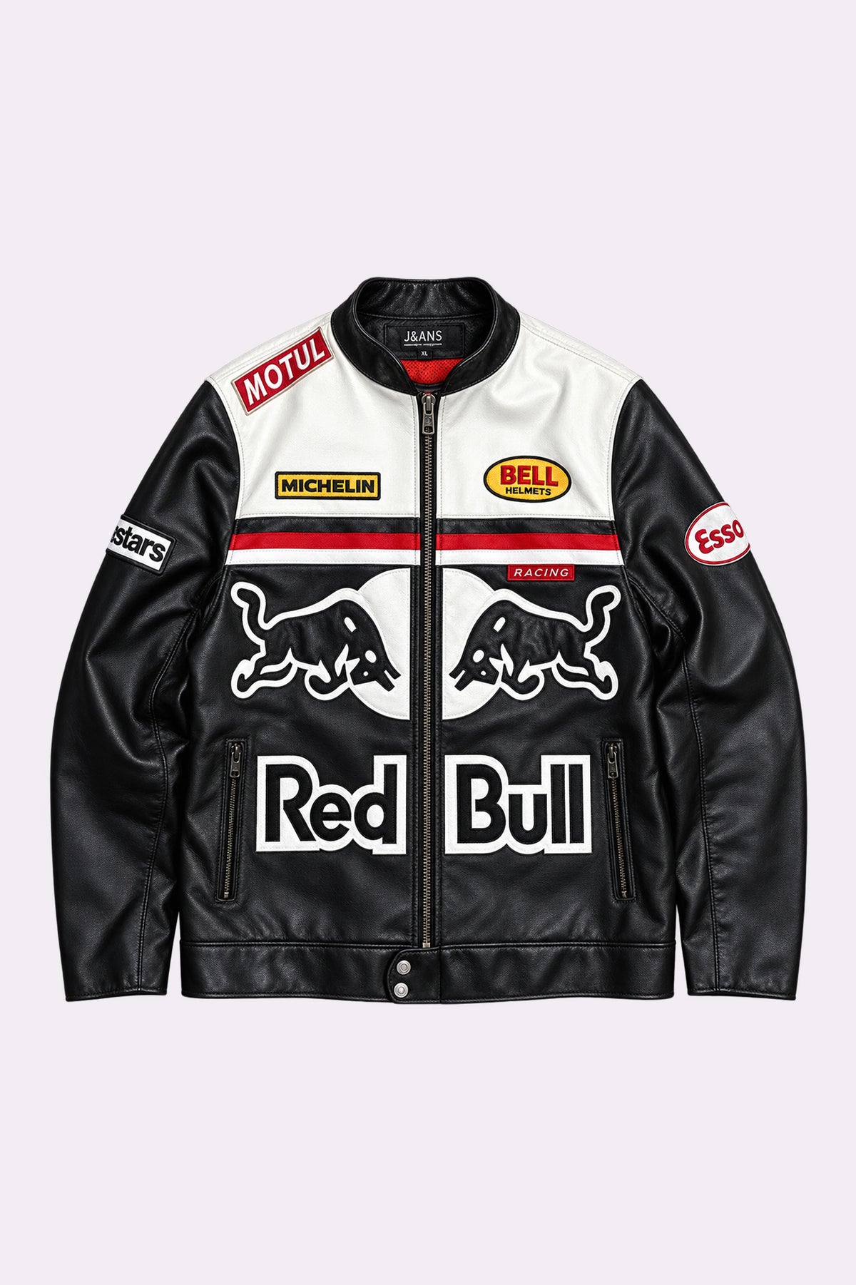 Red Bull Vintage Leather Racing Jacket