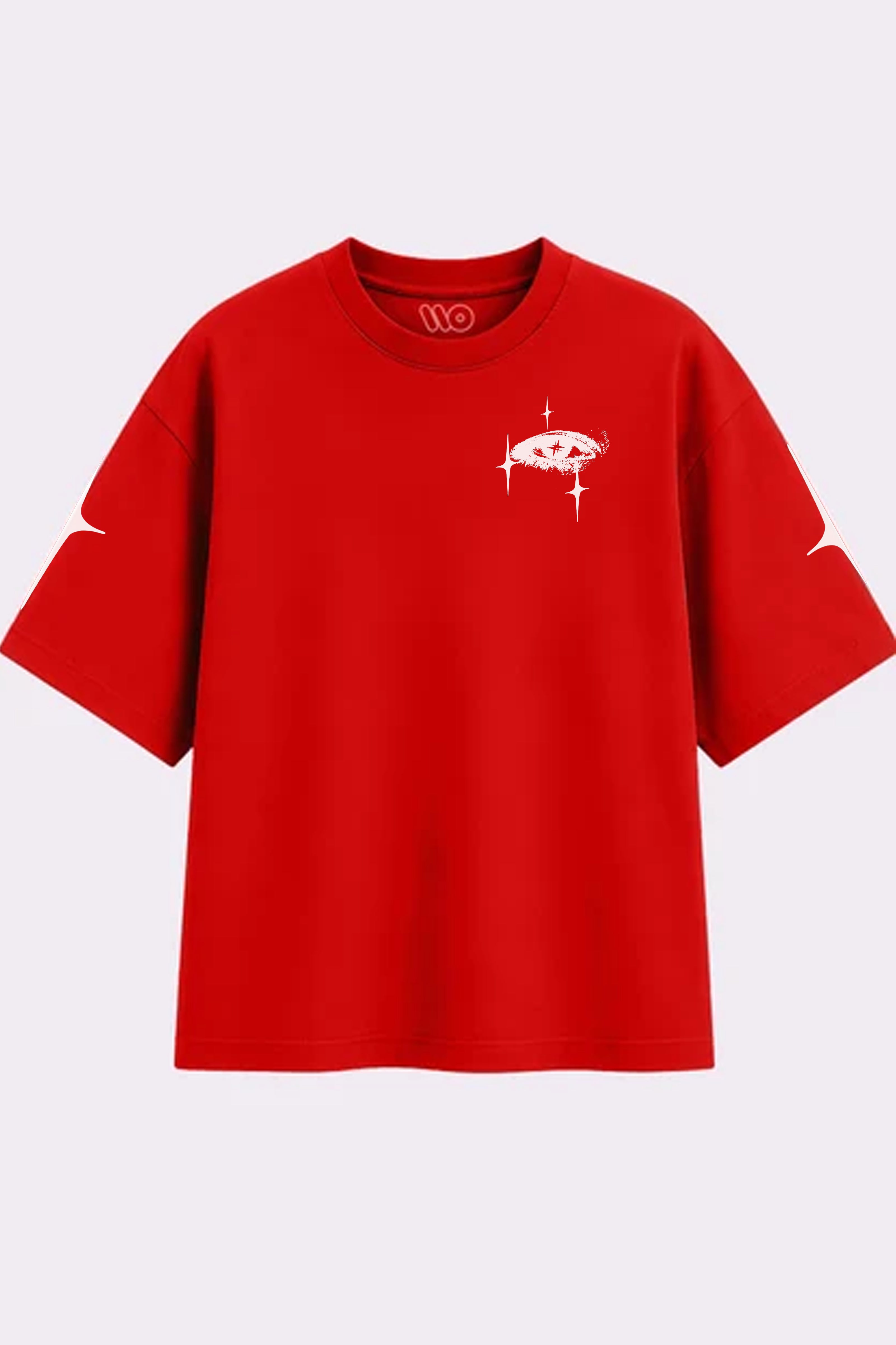 Celestial Drop Shoulder red T-Shirt