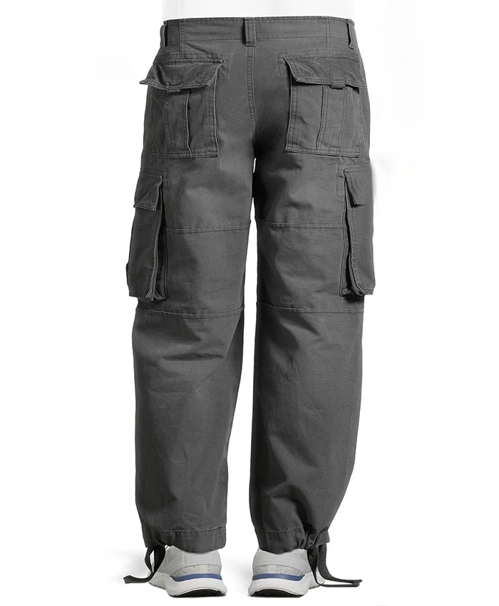 Relaxed Fit Charcoal Cargo Pant