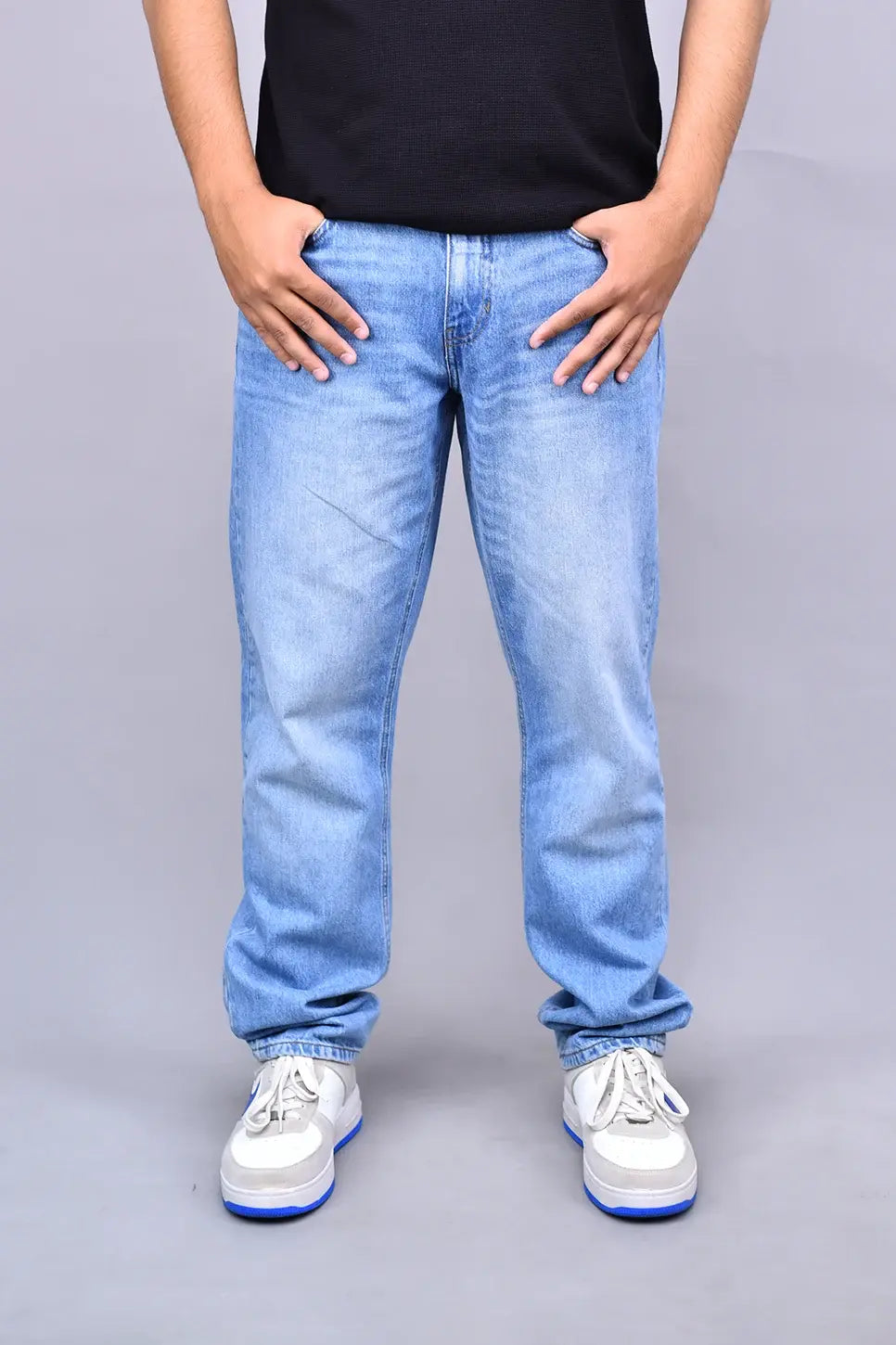 Royal Blue Baggy Fit Jeans