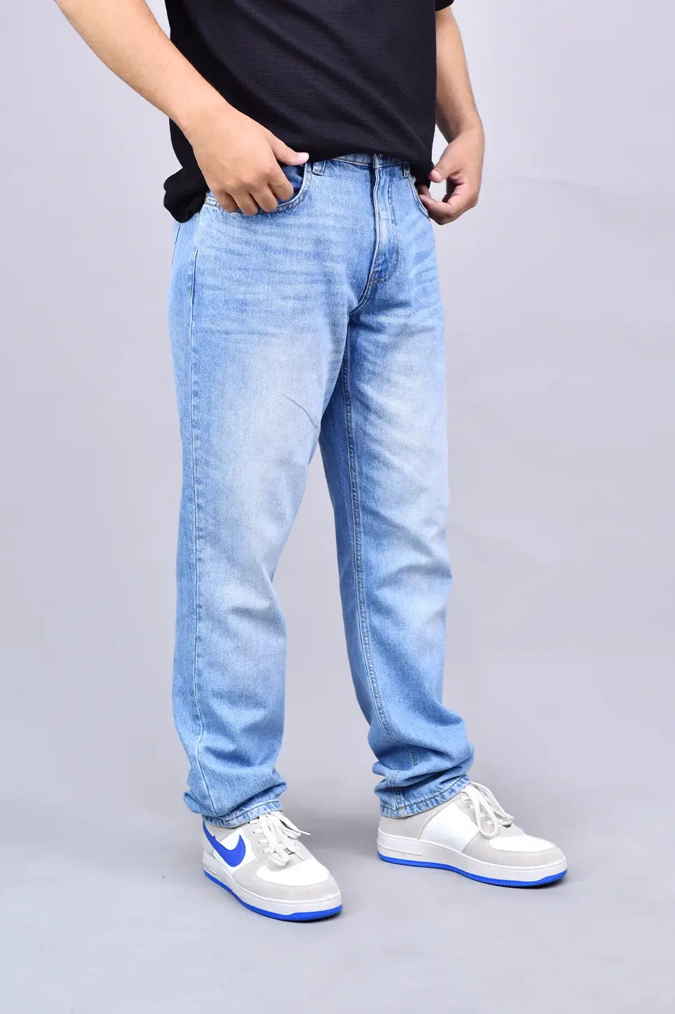 Royal Blue Baggy Fit Jeans