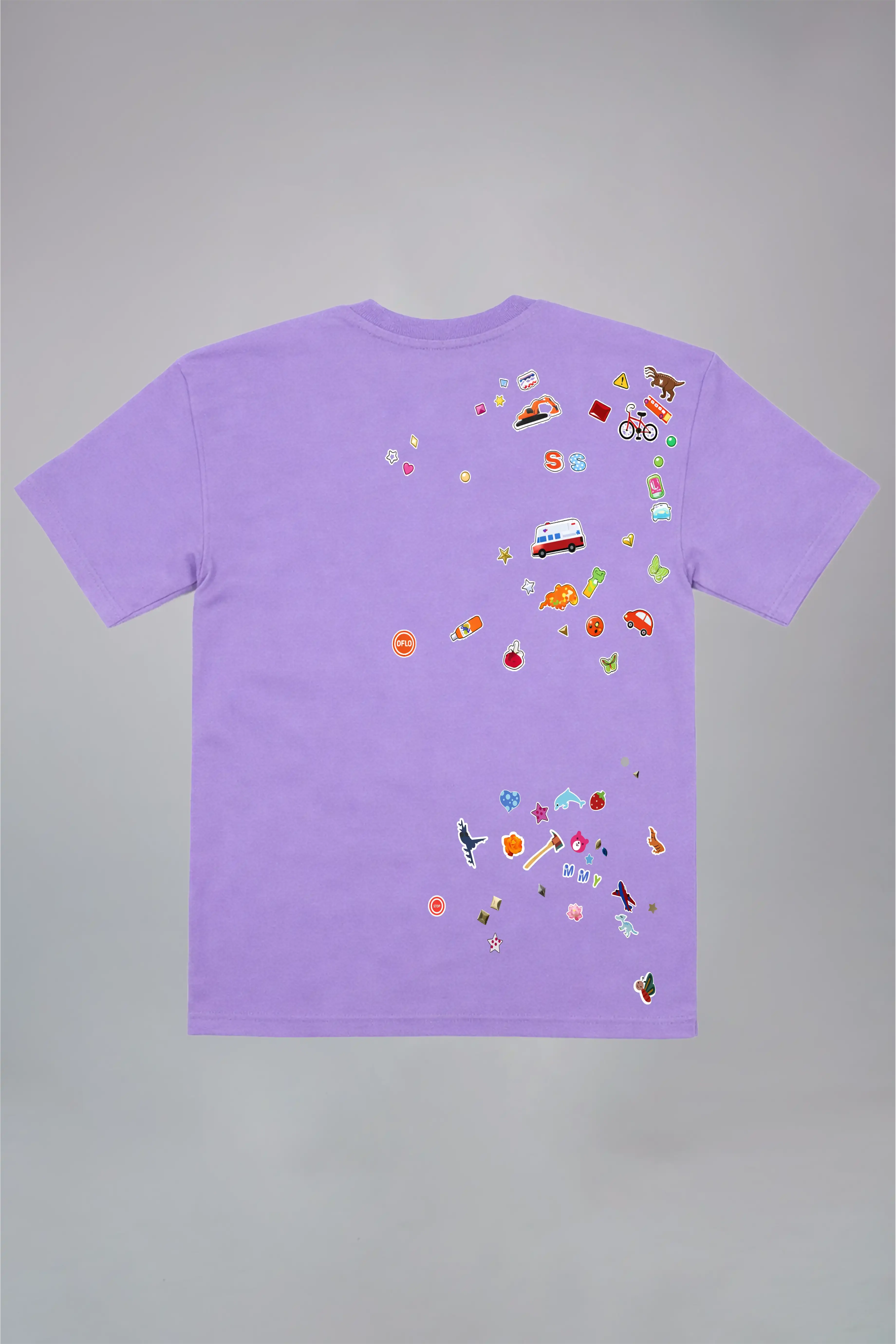 Sticker Bomb White Oversized T-Shirt