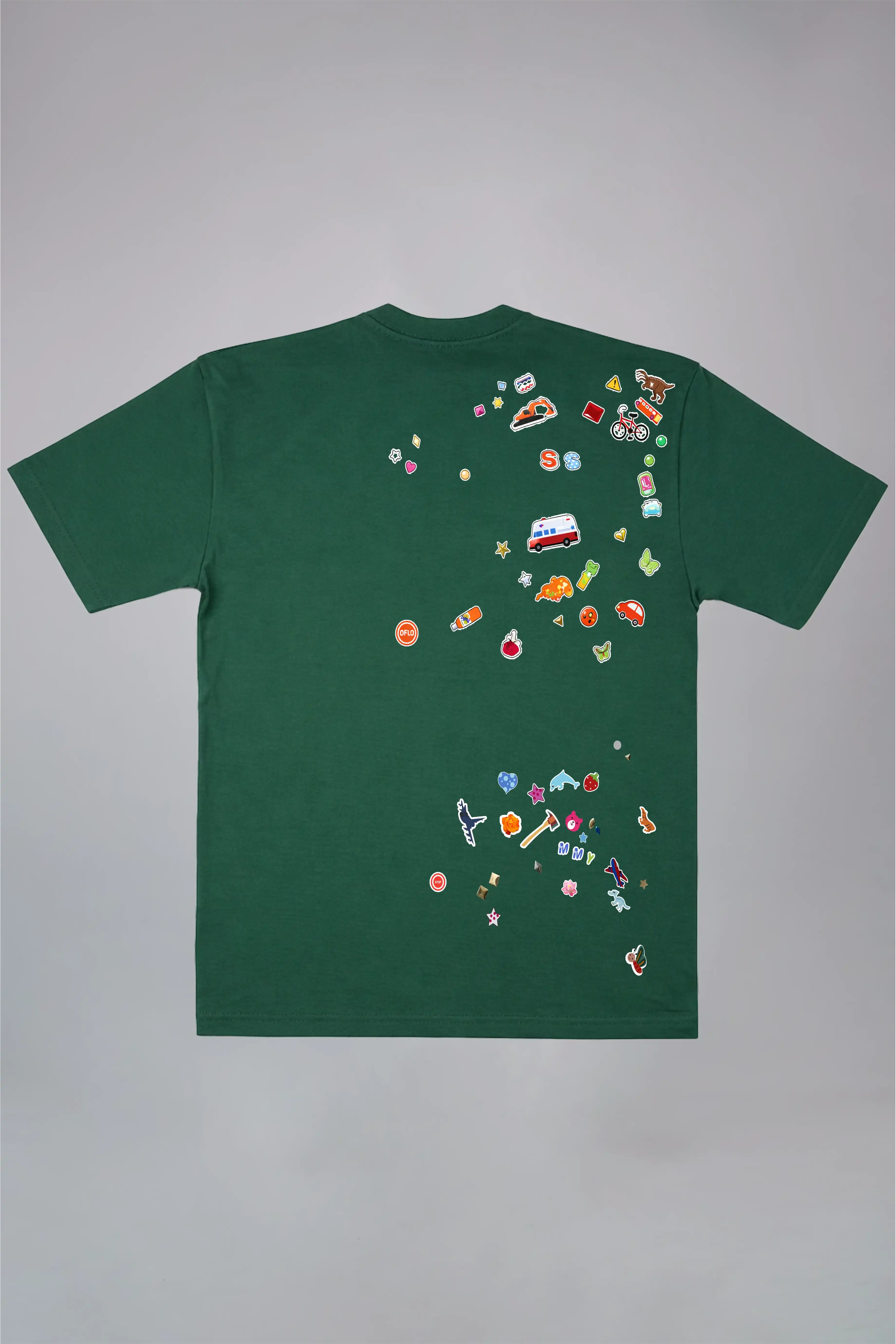 Sticker Bomb White Oversized T-Shirt