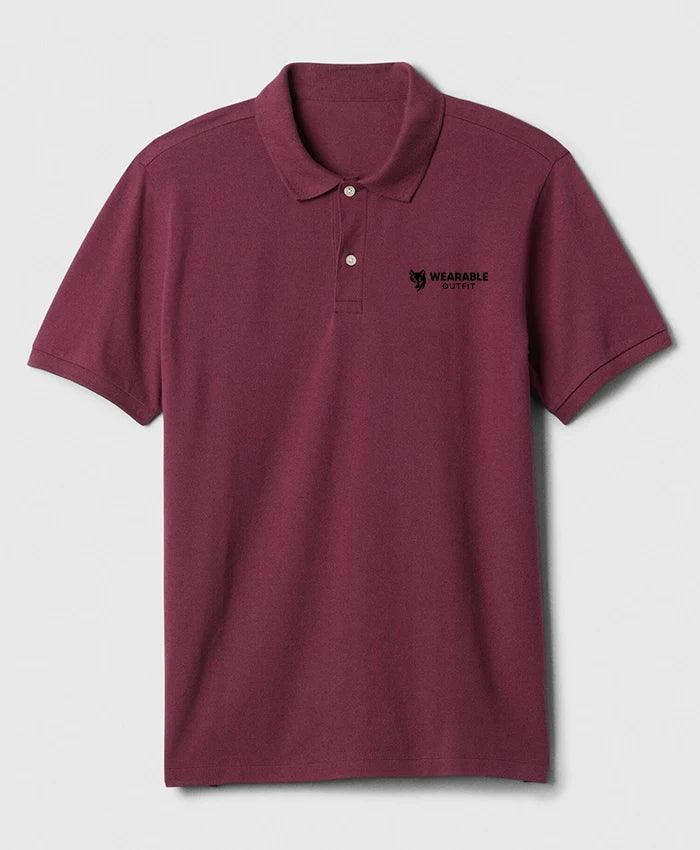 Signature Polo T-Shirt - Burgundy