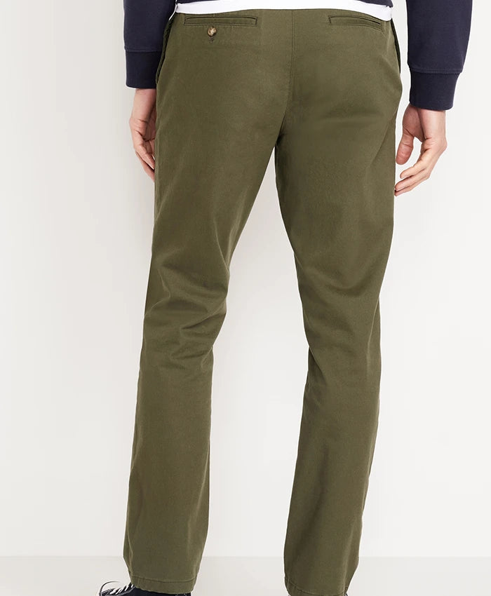 Slim Fit Olive Cotton Chino Pant