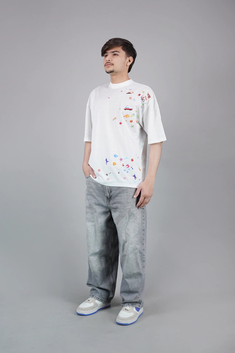 Sticker Bomb Oversized T-Shirt