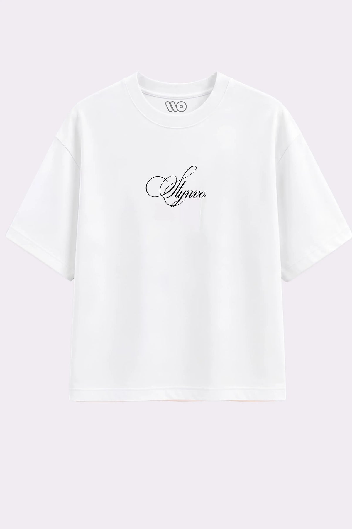 STYNVO White Graphic Oversized T-Shirt