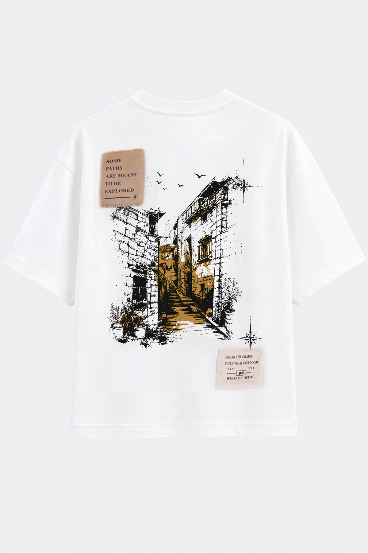 Vintage Streetwear White Graphic T-Shirt