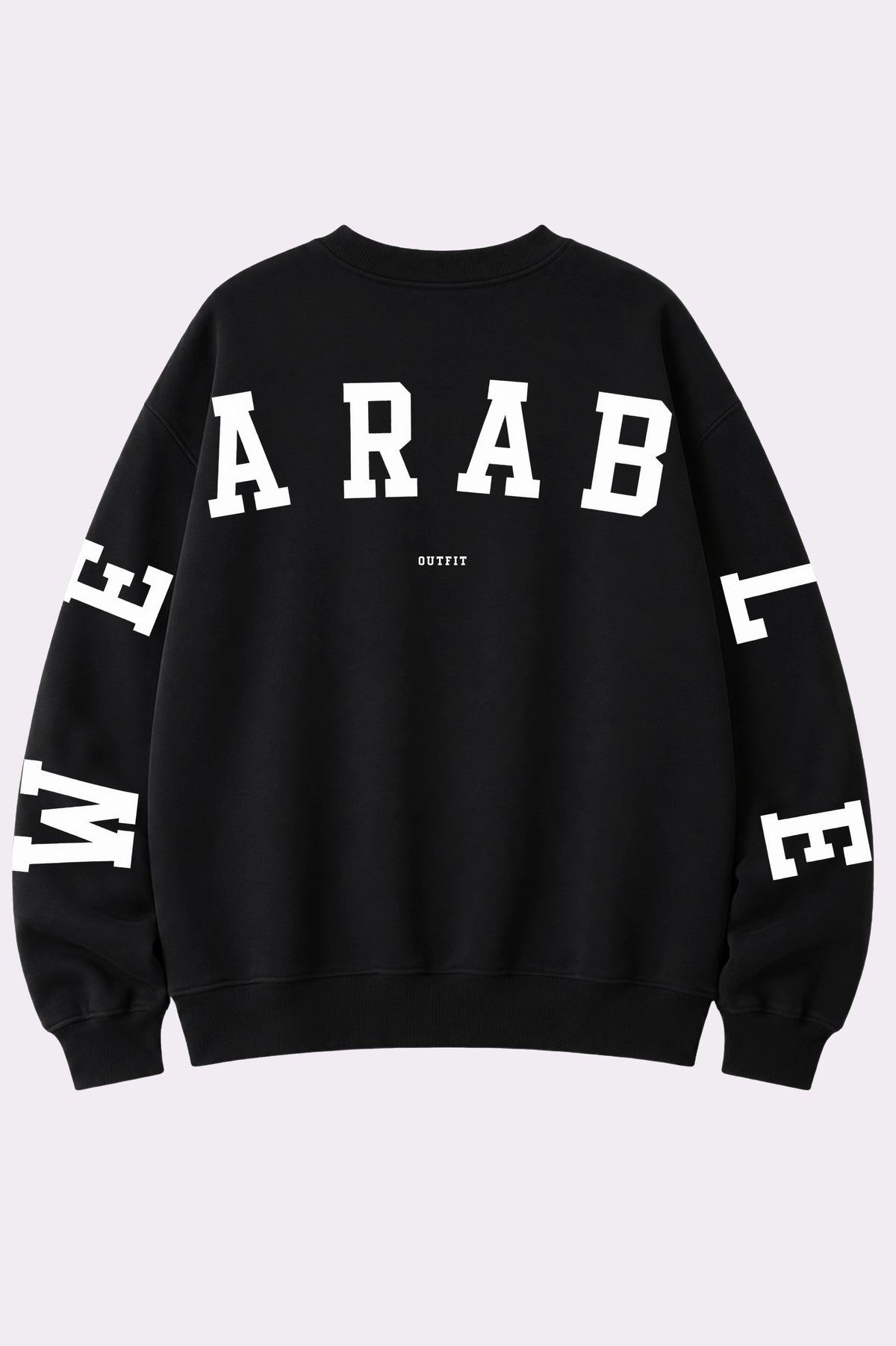 Wearable Outfit Printed Black Sweatshirt