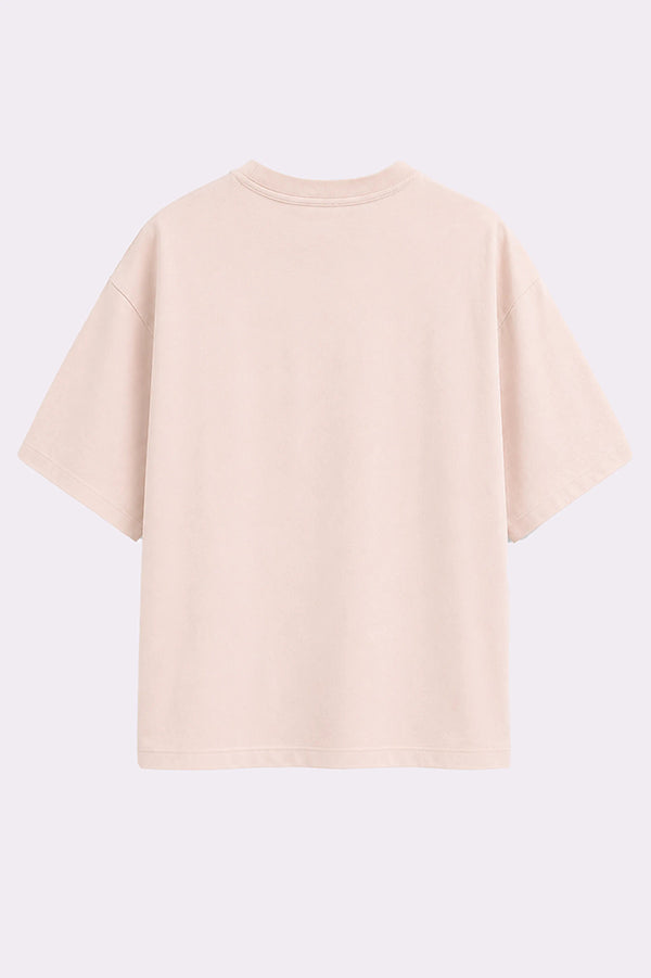 Beige Butterfly Oversized T-Shirt