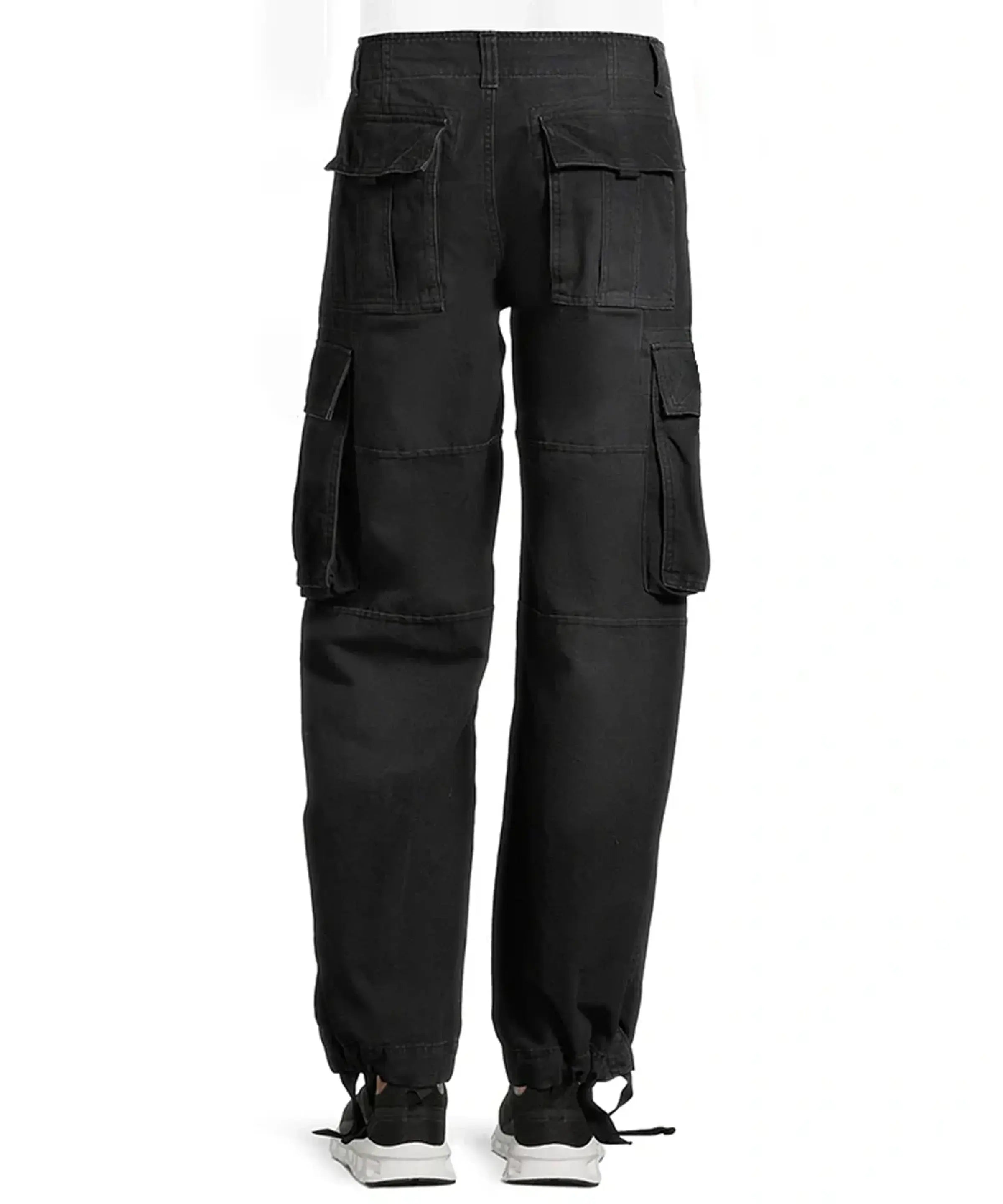 Wide Leg Cargo Pant - Black