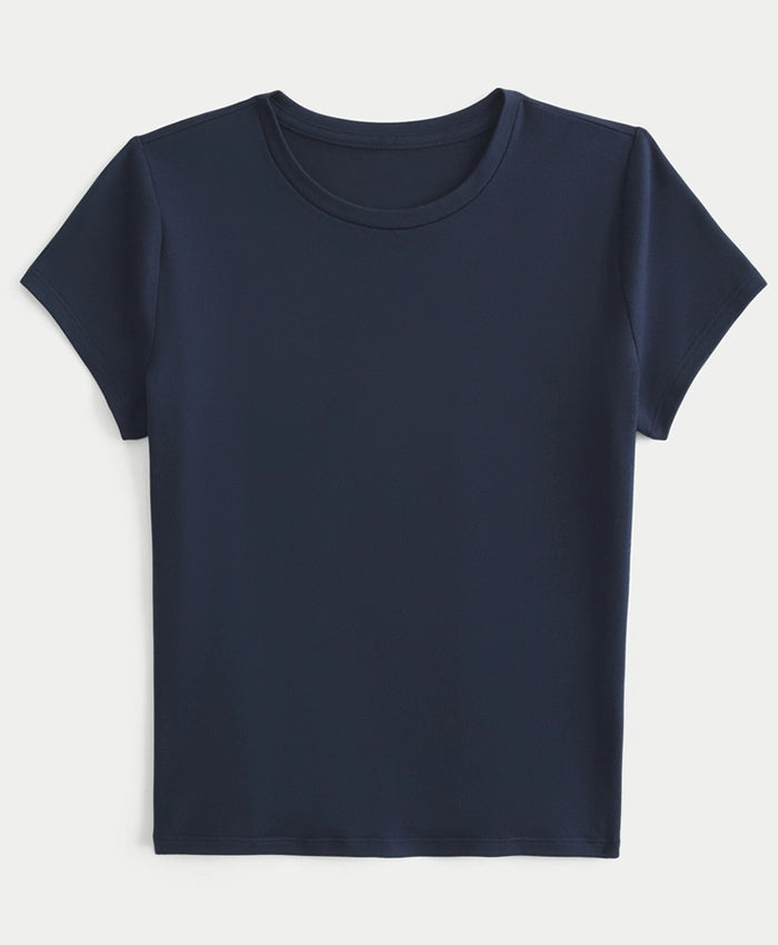 Women Basic Navy Blue T-shirt