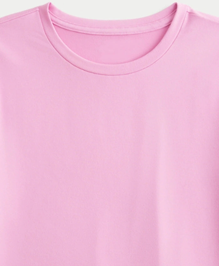 Women Pink Basic Tee