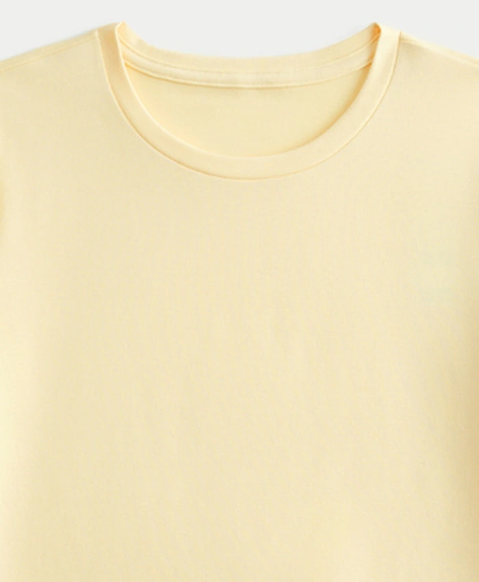 Women Yellow Basic Tee