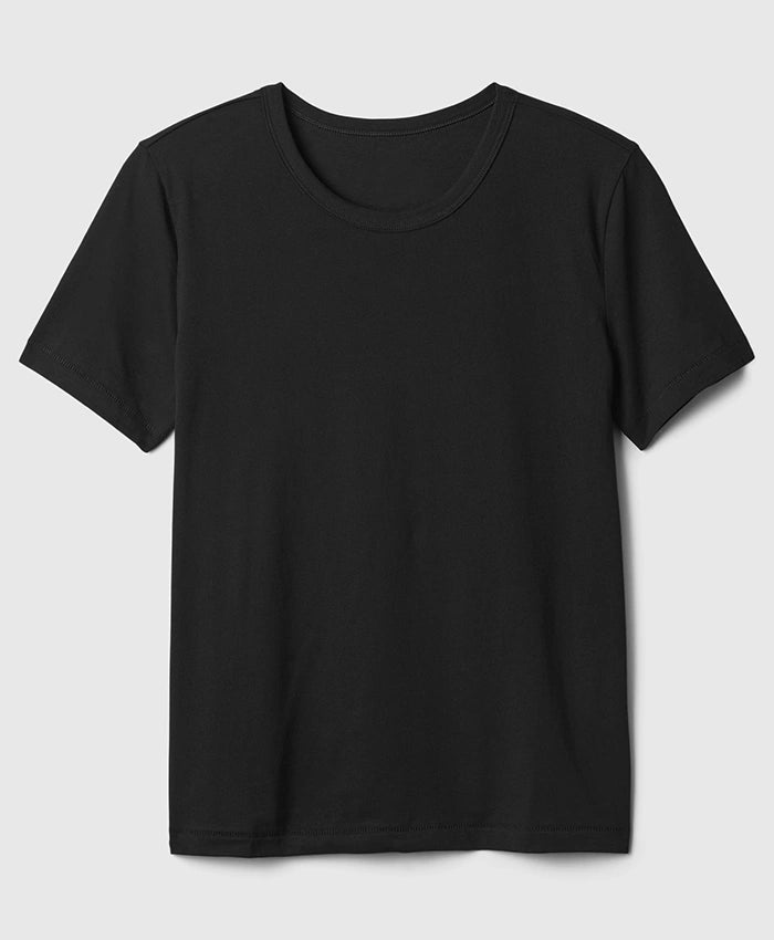 Women Cotton Black T-shirt