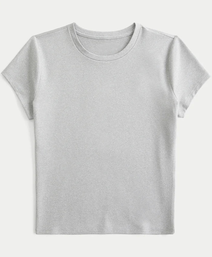 Women Grey Basic Tees