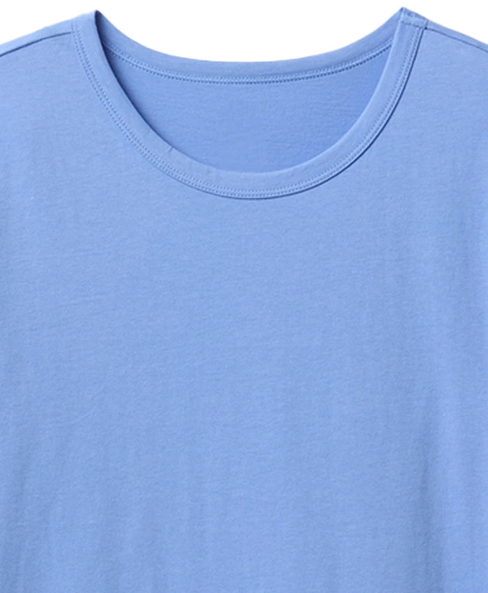 Women Sky Blue Basic Tee