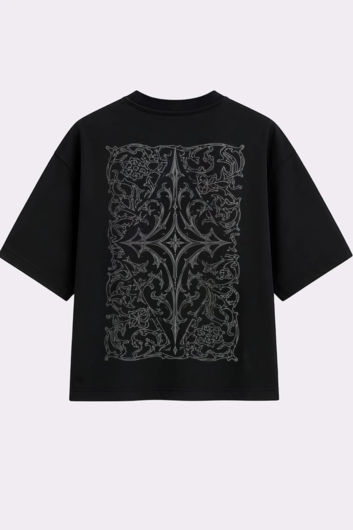 Archives Floral Star Black Oversized T-Shirt