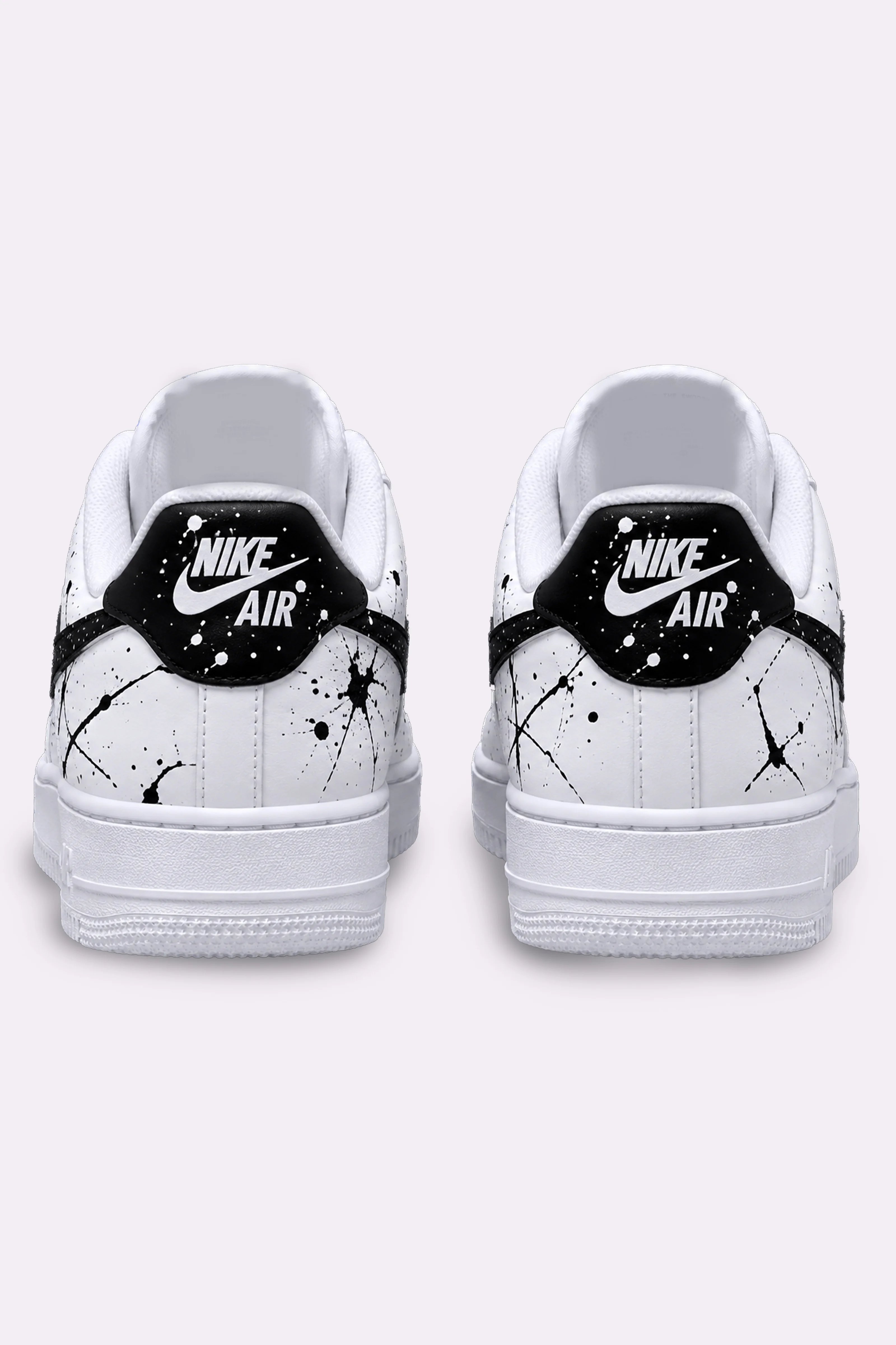 Black Paint Splatter Hand-Painted Sneakers