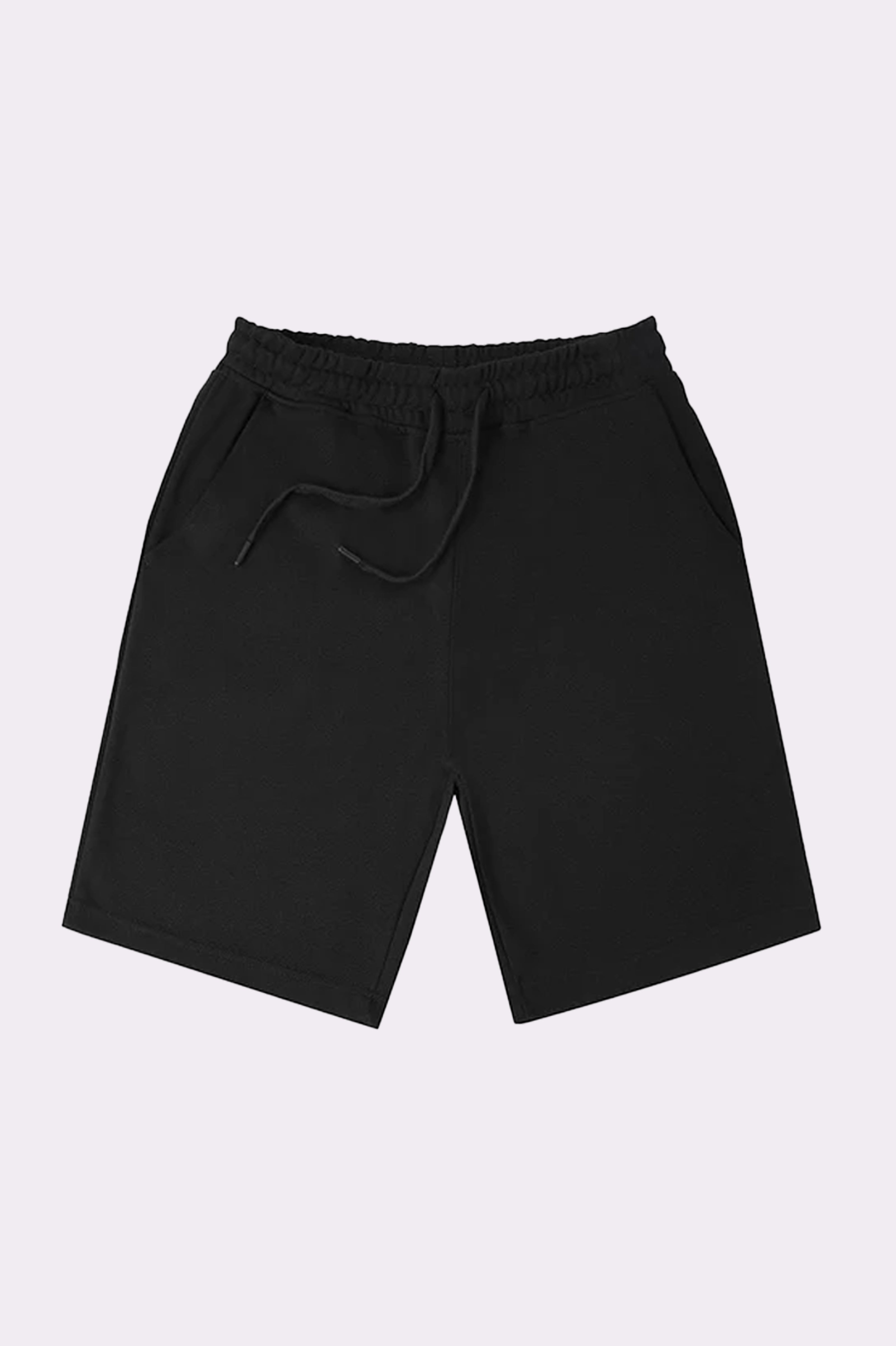 Black Cotton Casual Shorts