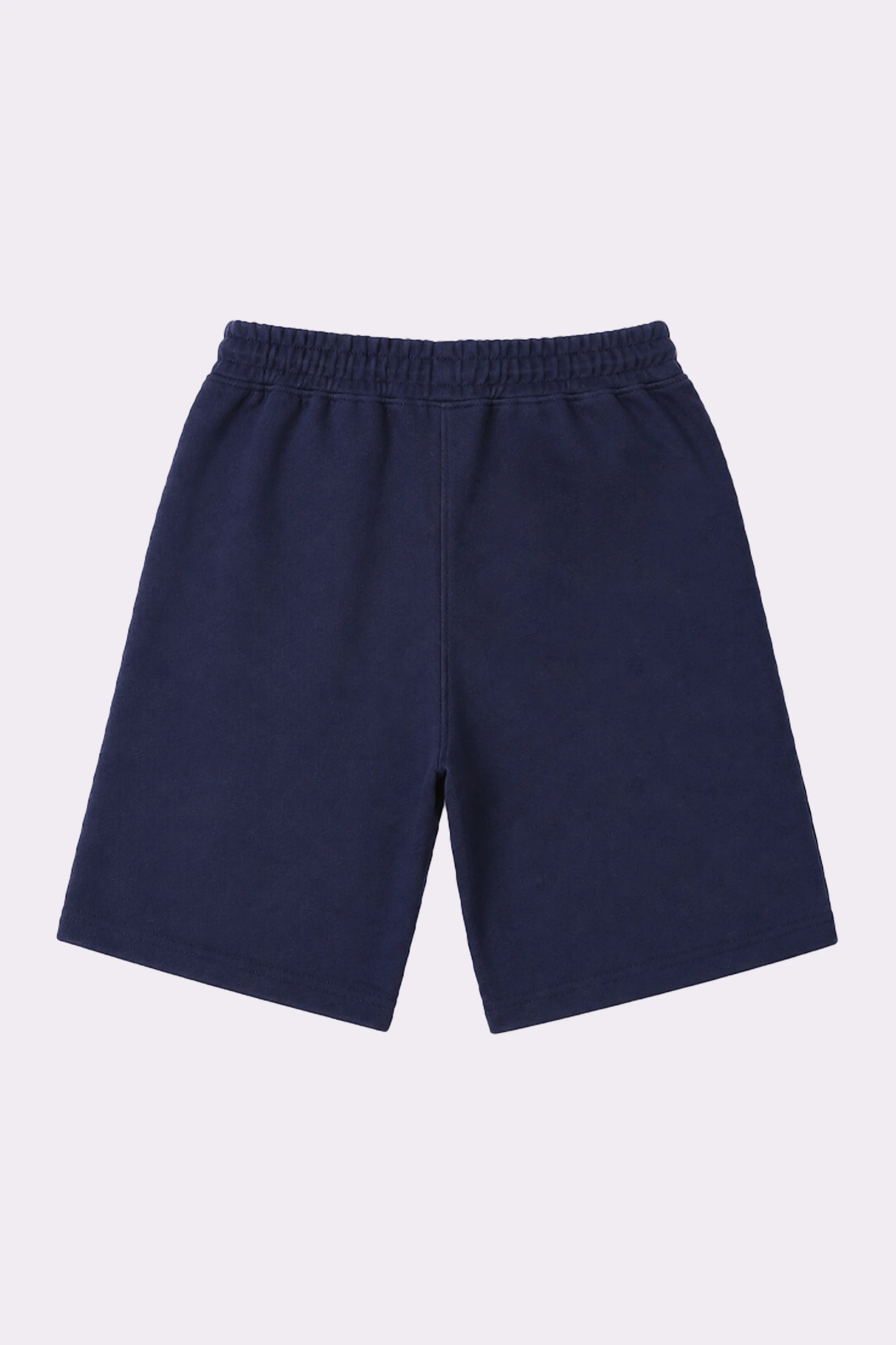 Navy Blue Relaxed Fit Cotton Shorts