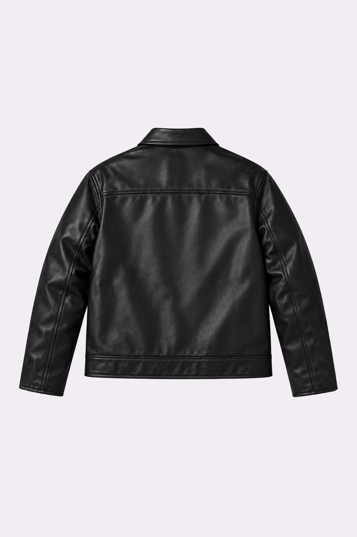 Fireman Clasp Faux Leather Jacket