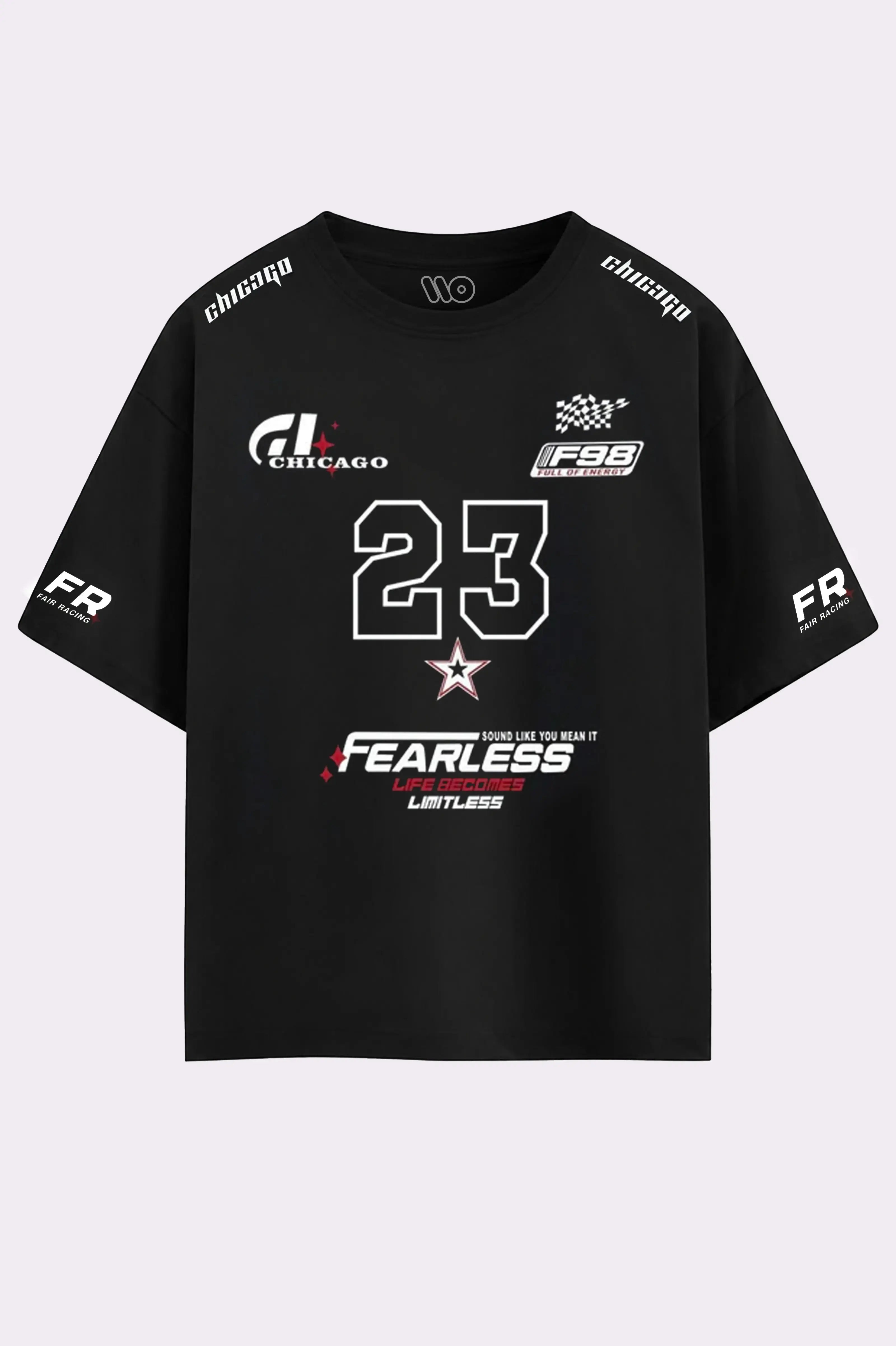 Fair Racing Black Oversized T-Shirt