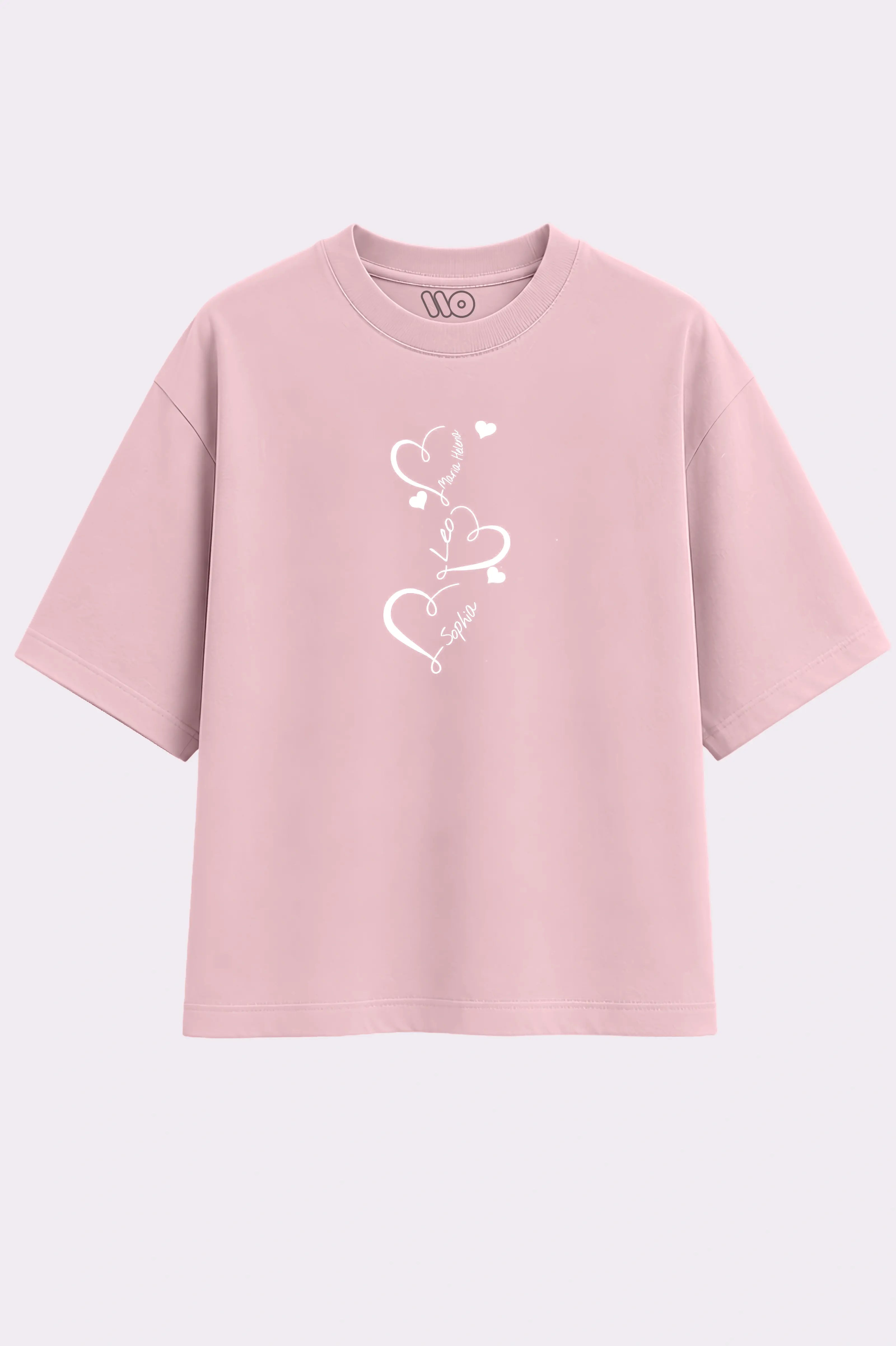 Pink Heart Graphic Kids T-Shirt