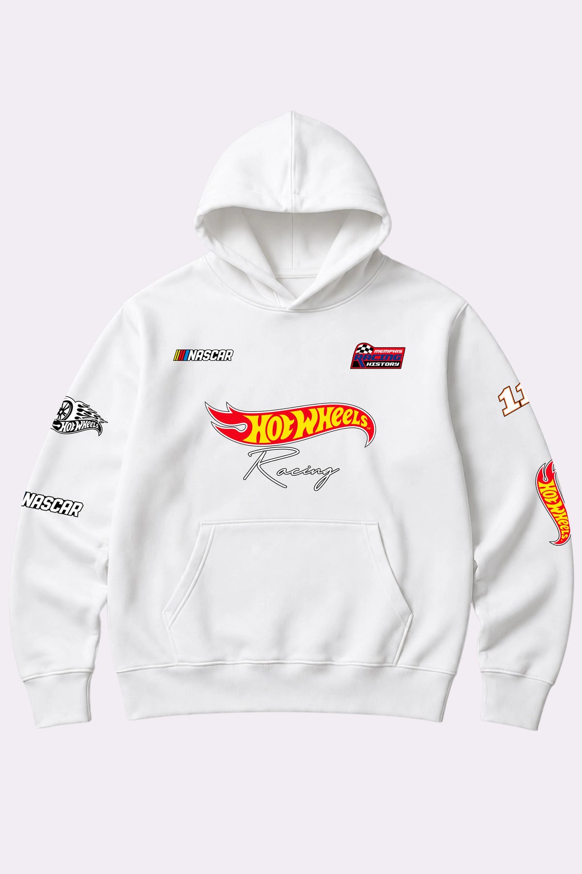 Hot Wheels Racing Kids White Hoodie