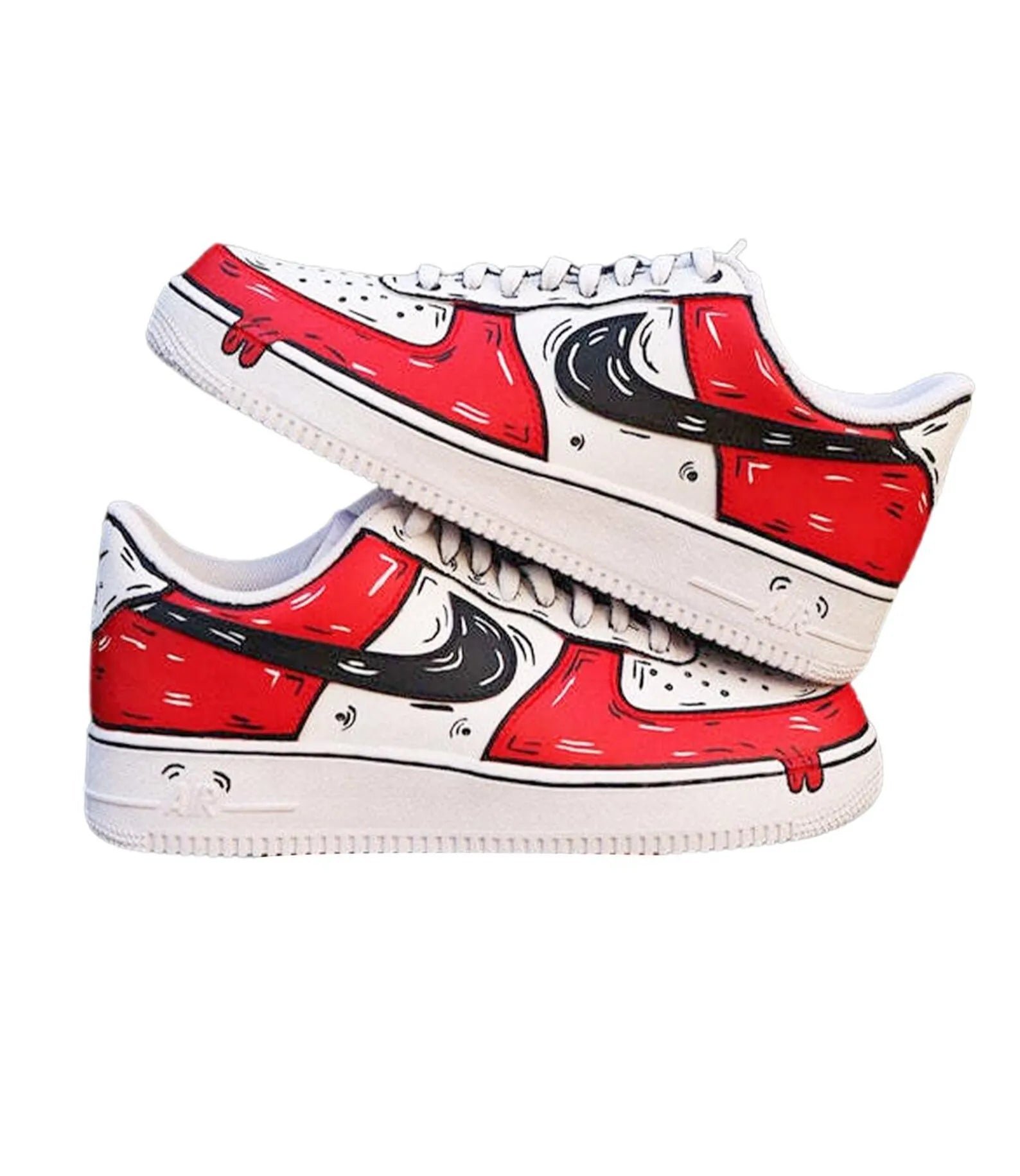 Custom AF1 Cartoon Drip Sneakers