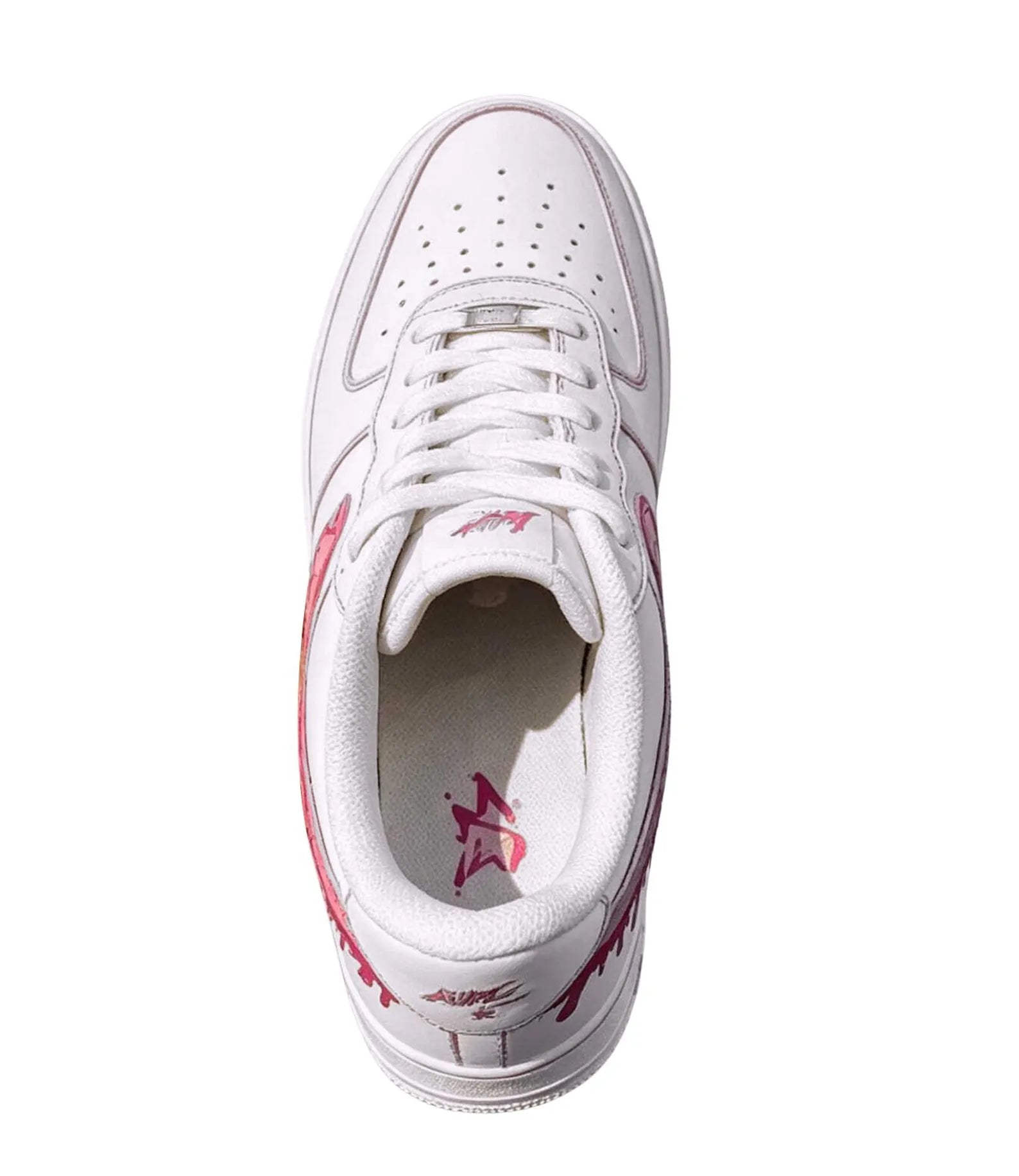 Hand Painted Pink Drip Sneakers
