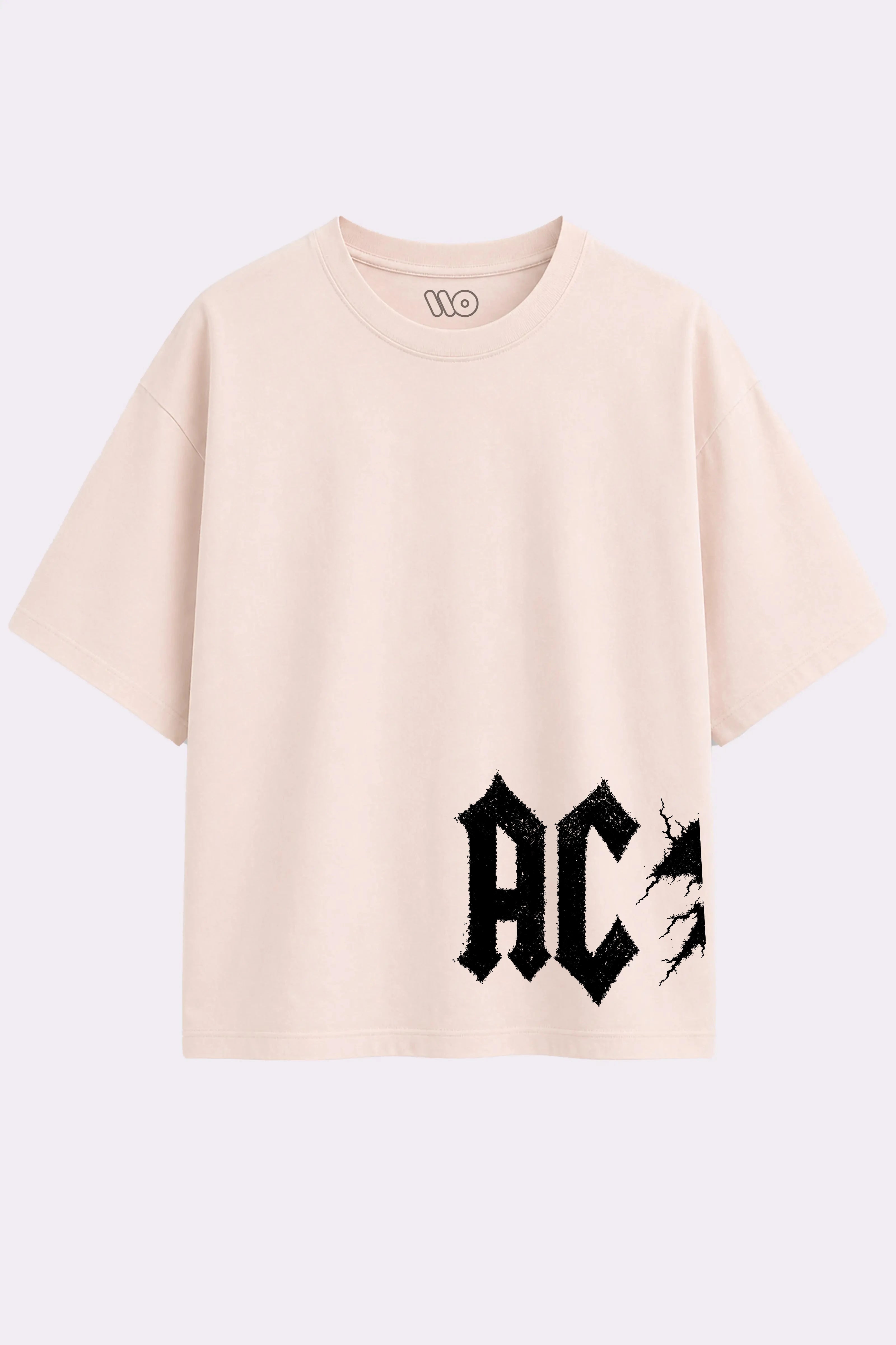 AC/DC Beige Oversized T-Shirt