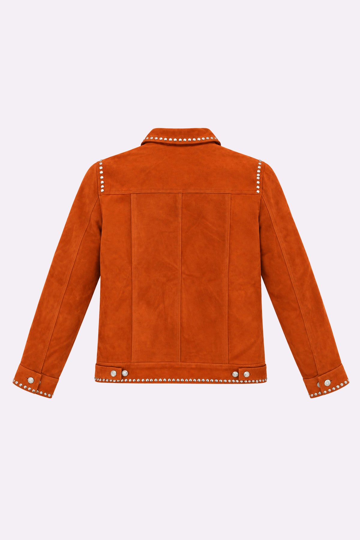 Studded Rebit Suede Trucker Jacket
