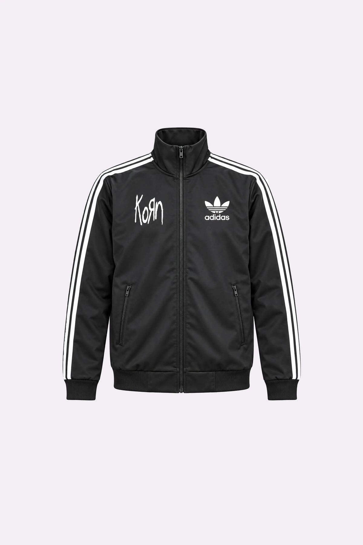 Black Zip-Up Track Jacket