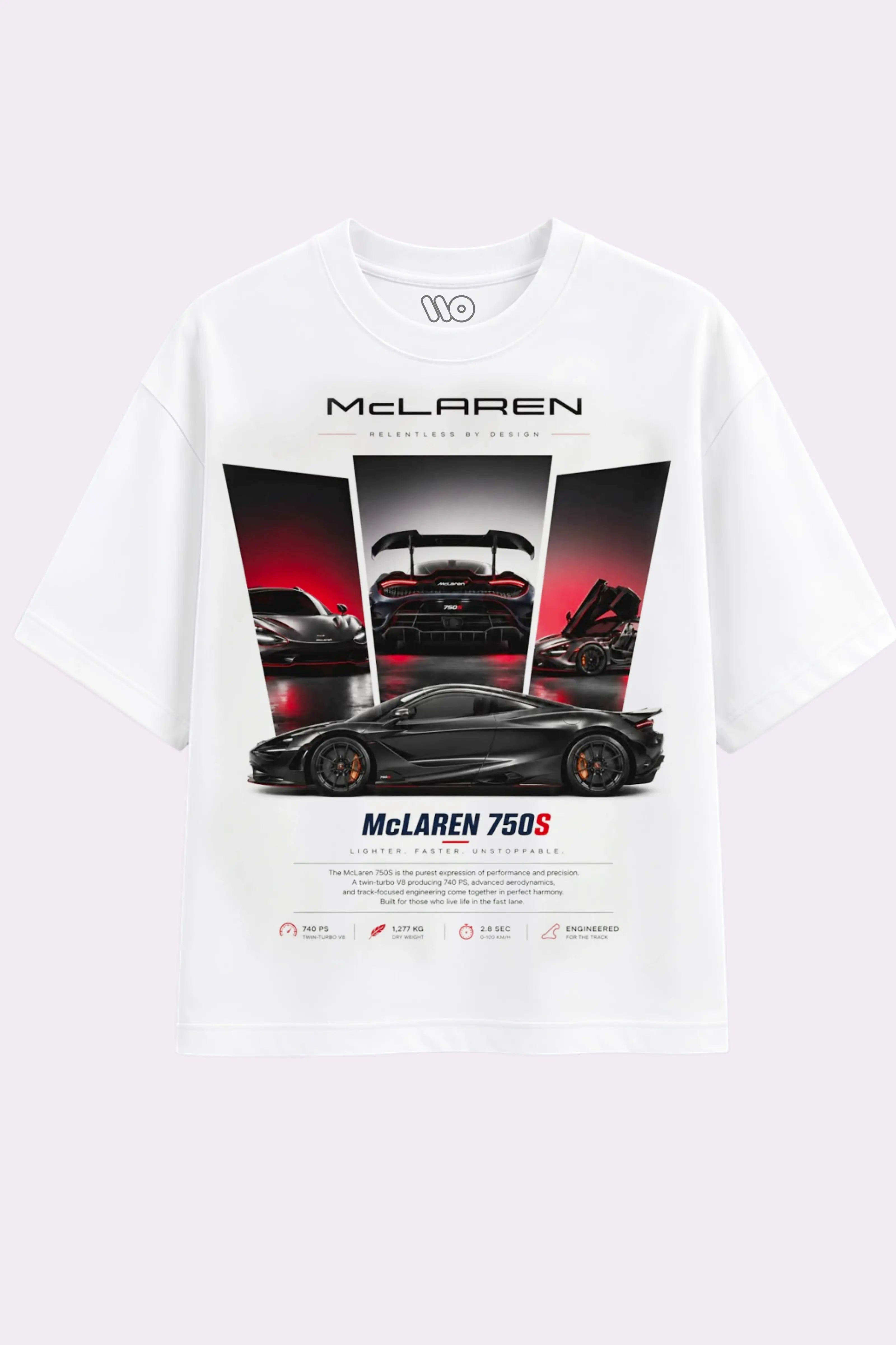 McLaren 750S White Graphic T-Shirt