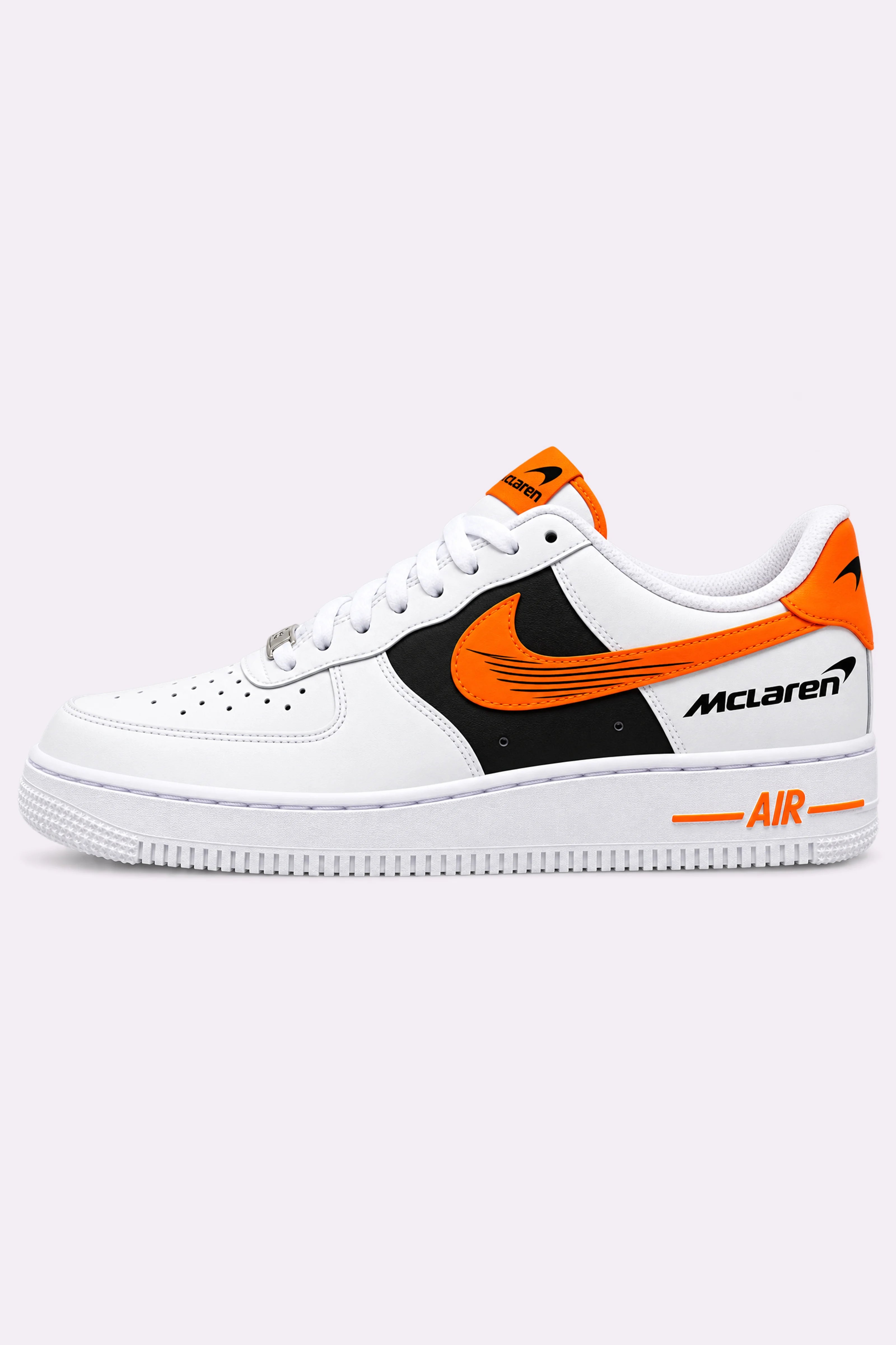 Custom McLaren Orange Air Force 1 Sneakers