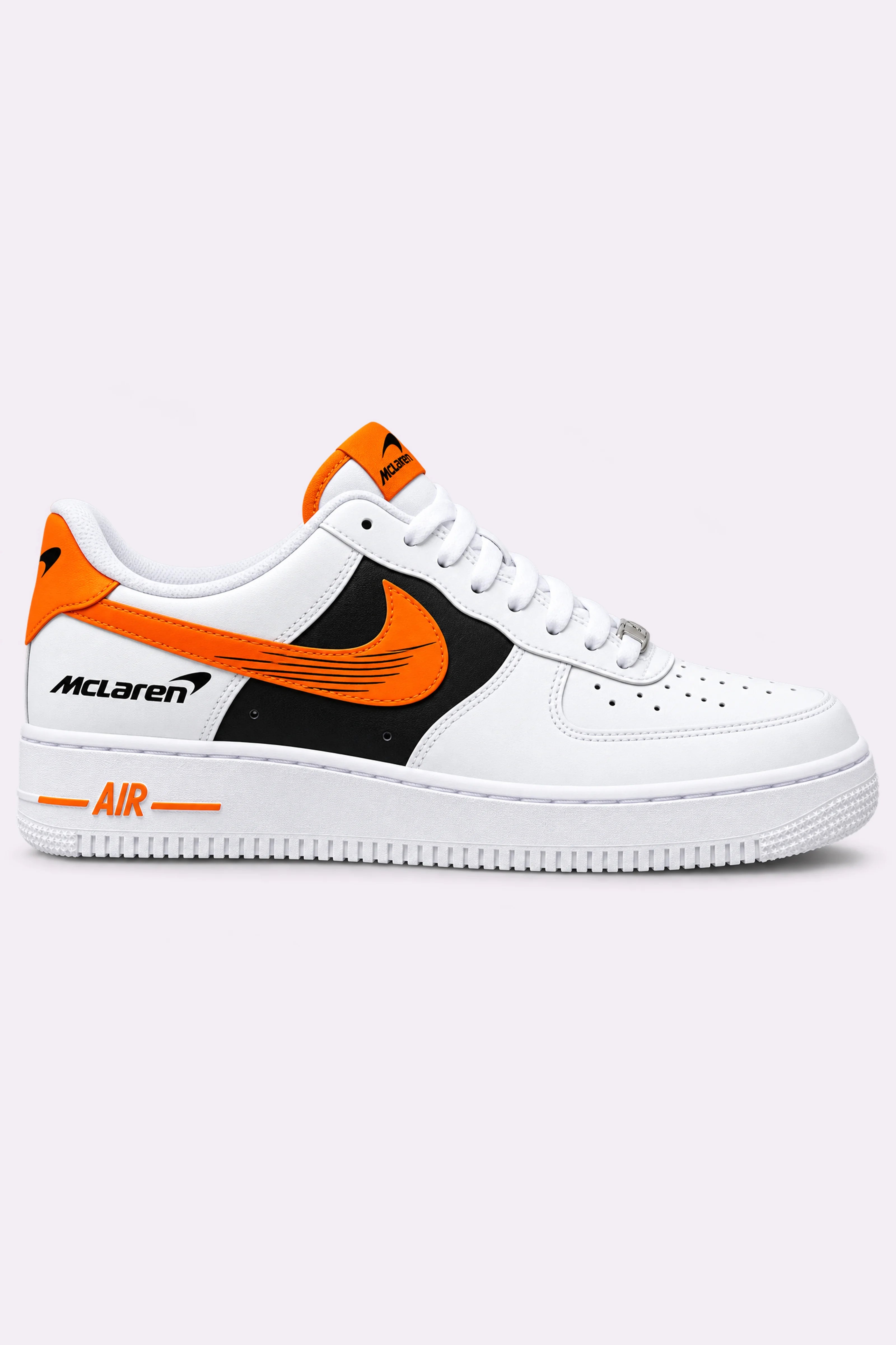 Custom McLaren Orange Air Force 1 Sneakers