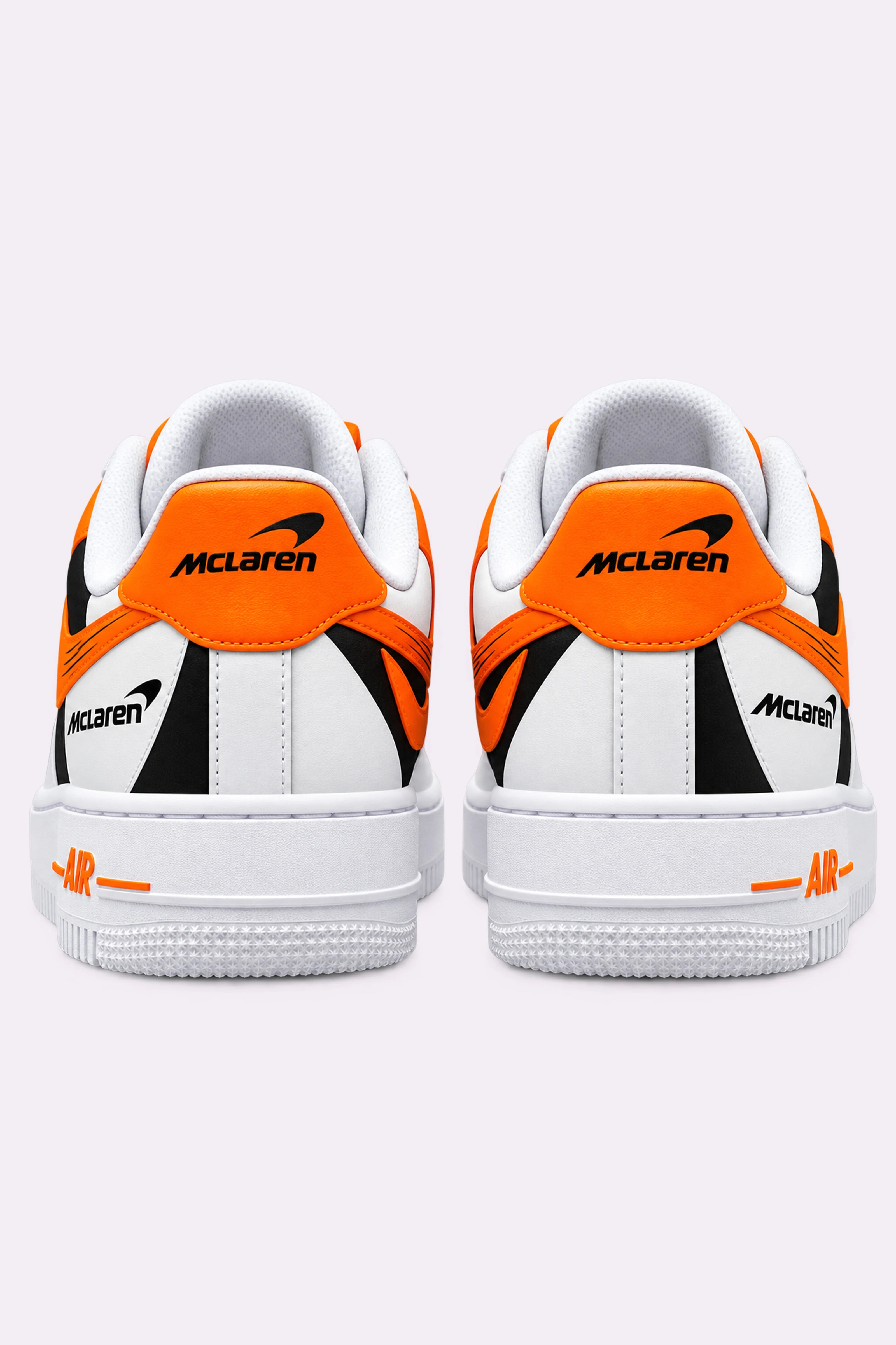 Custom McLaren Orange Air Force 1 Sneakers
