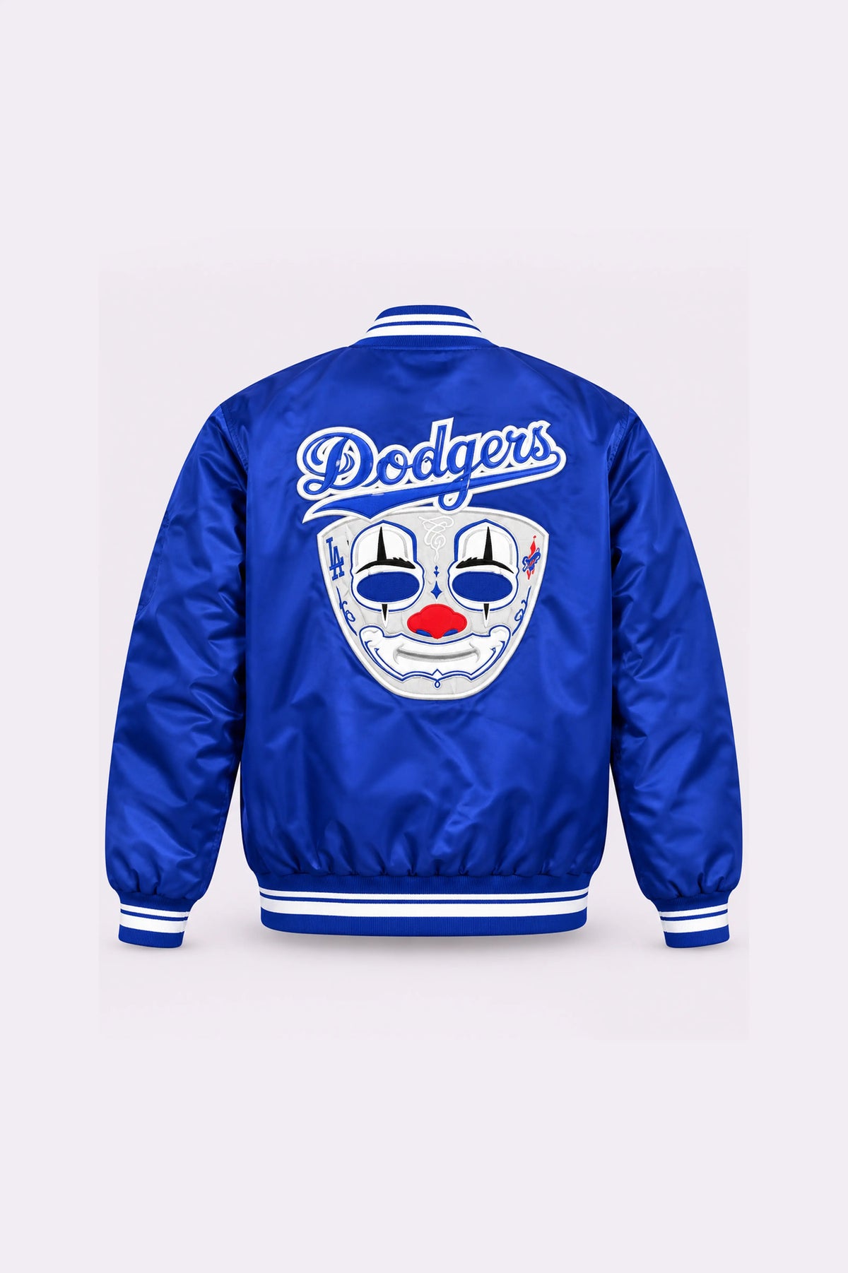 Dodgers Blue Satin Jacket - back view