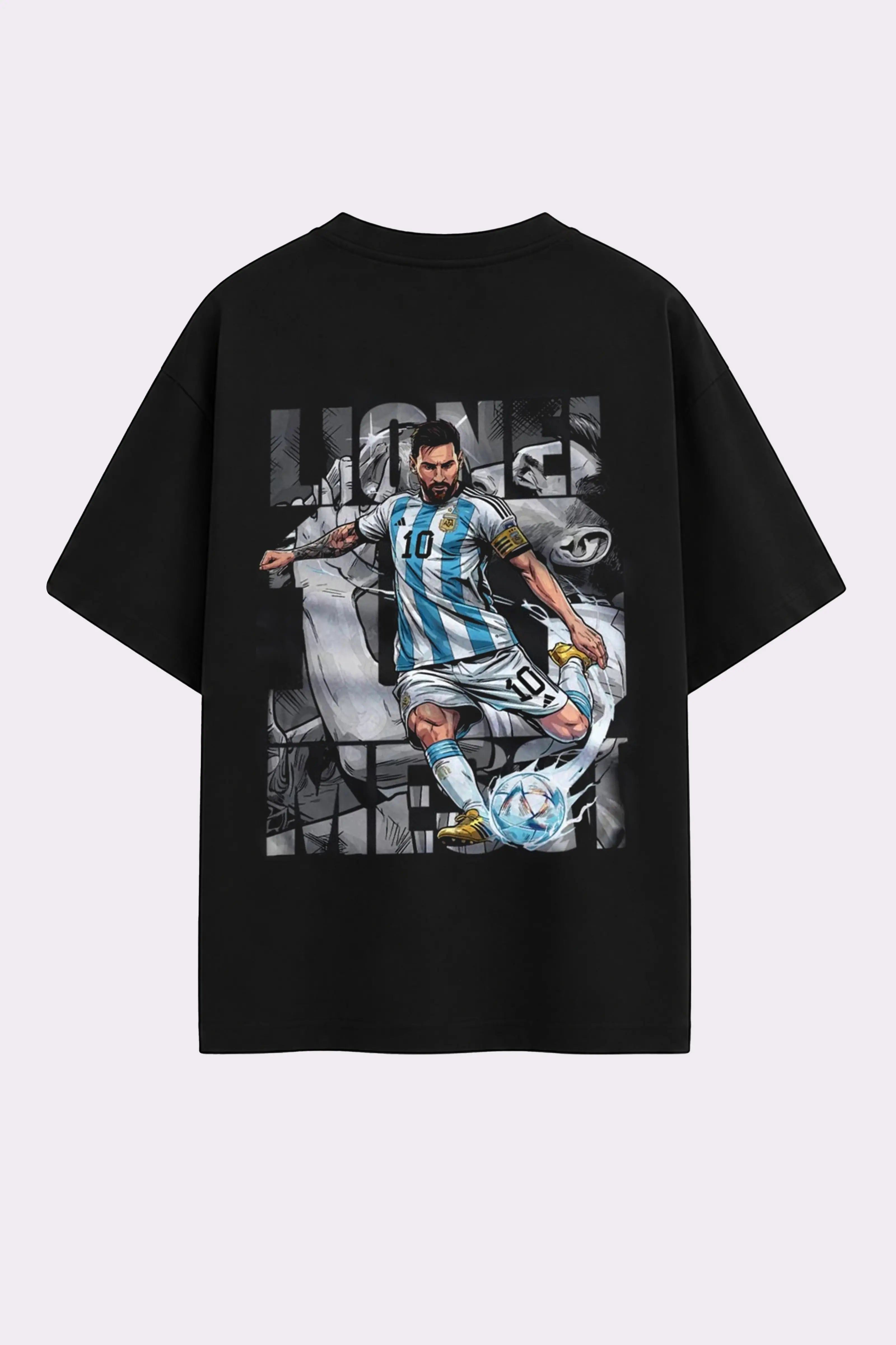 Messi Legend Black Oversized T-Shirt