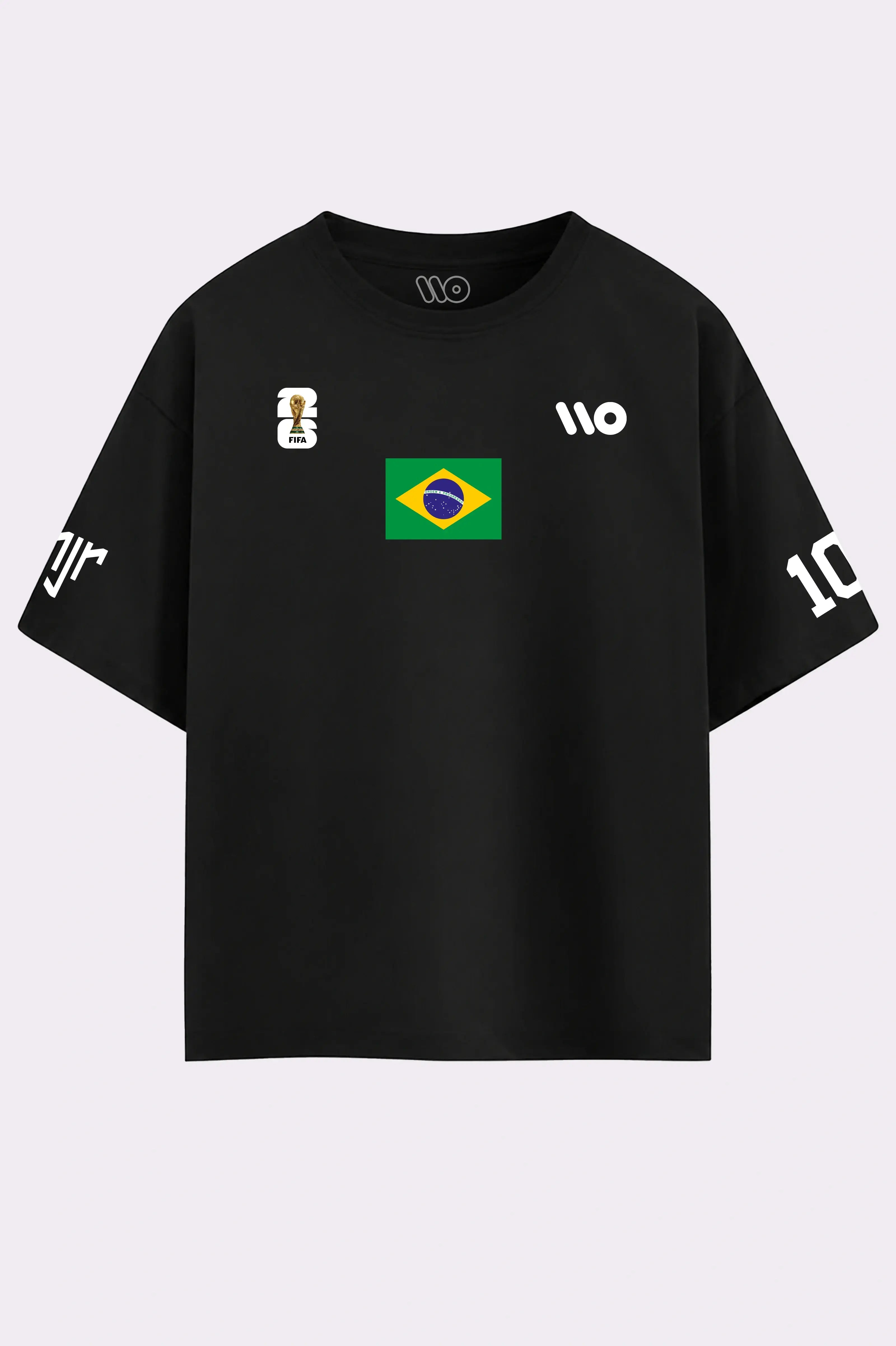 Men's Black Neymar Printed T-Shirt