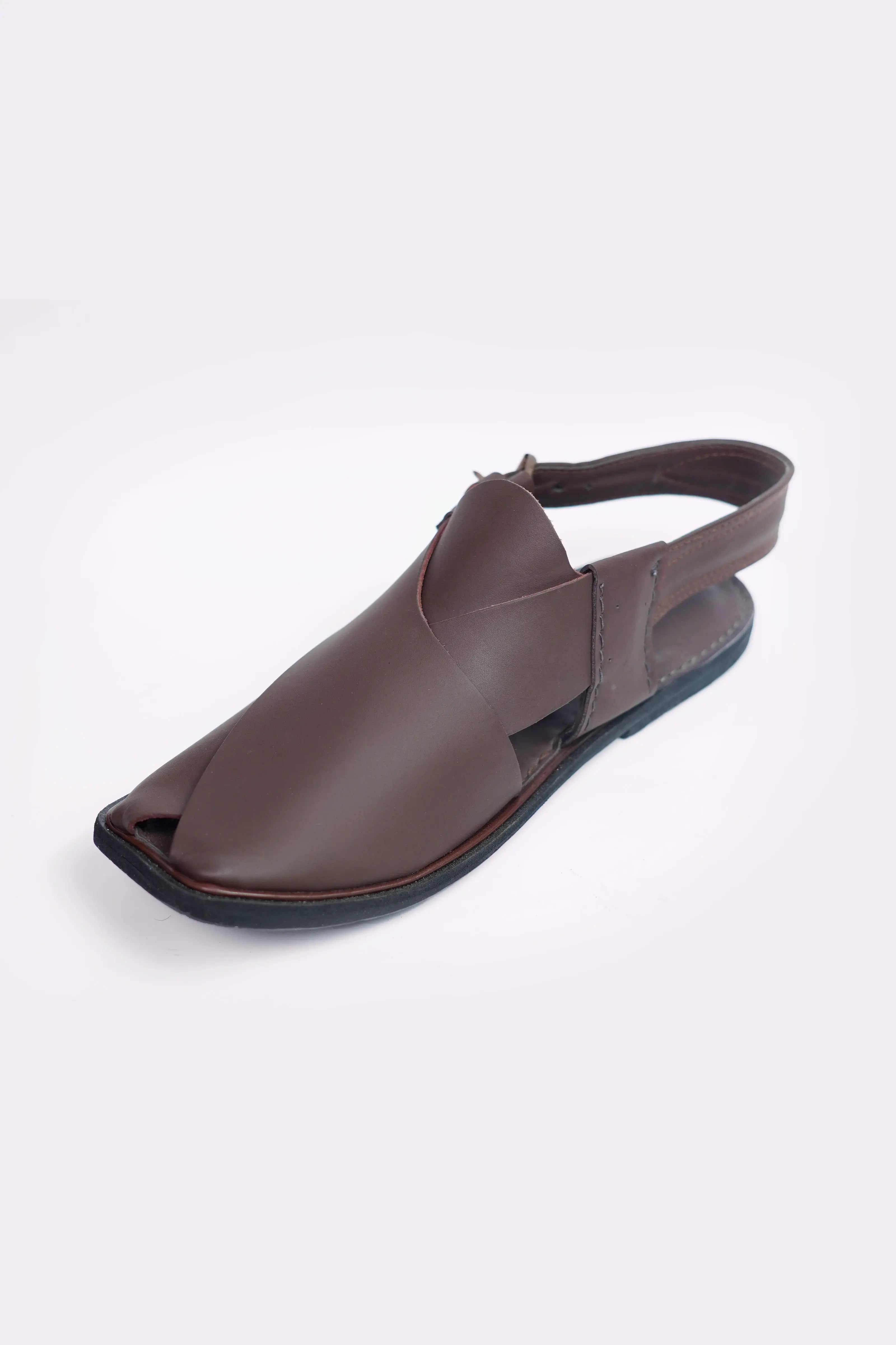 Premium Brown Leather Peshawari Chappal