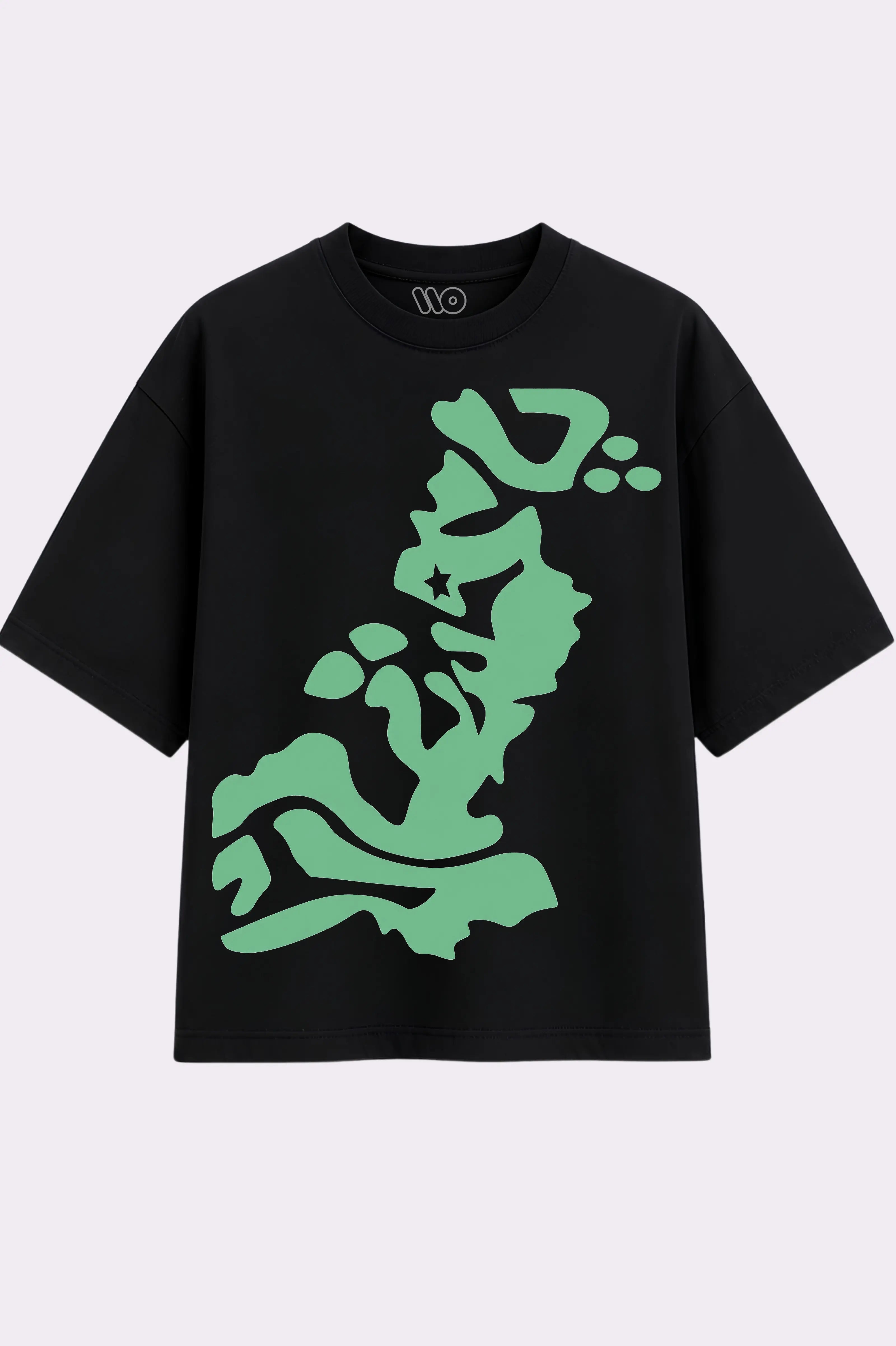 Independence Day Black Oversized T-Shirt