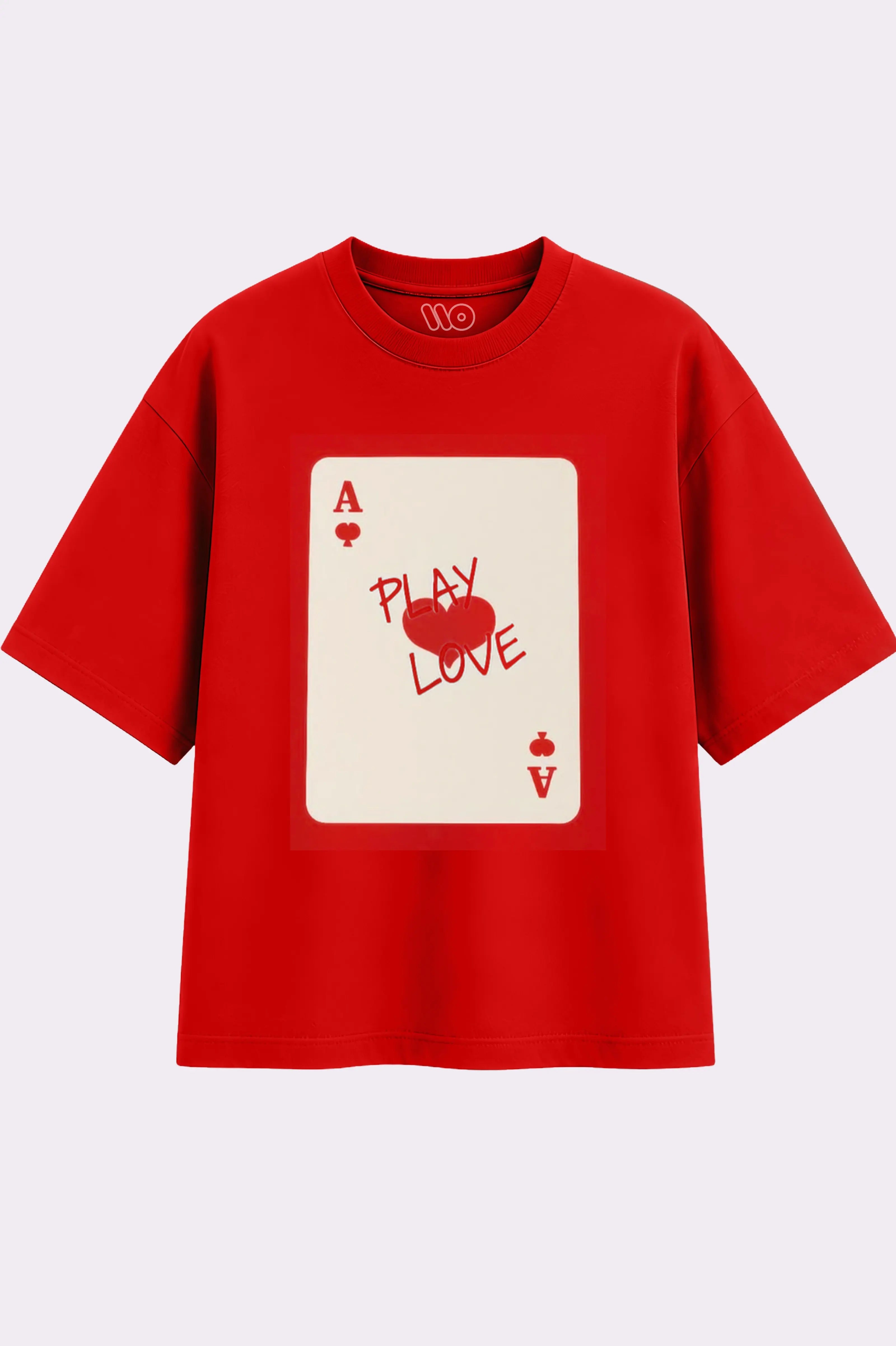 Ace of Hearts Graphic Oversized T-Shirt