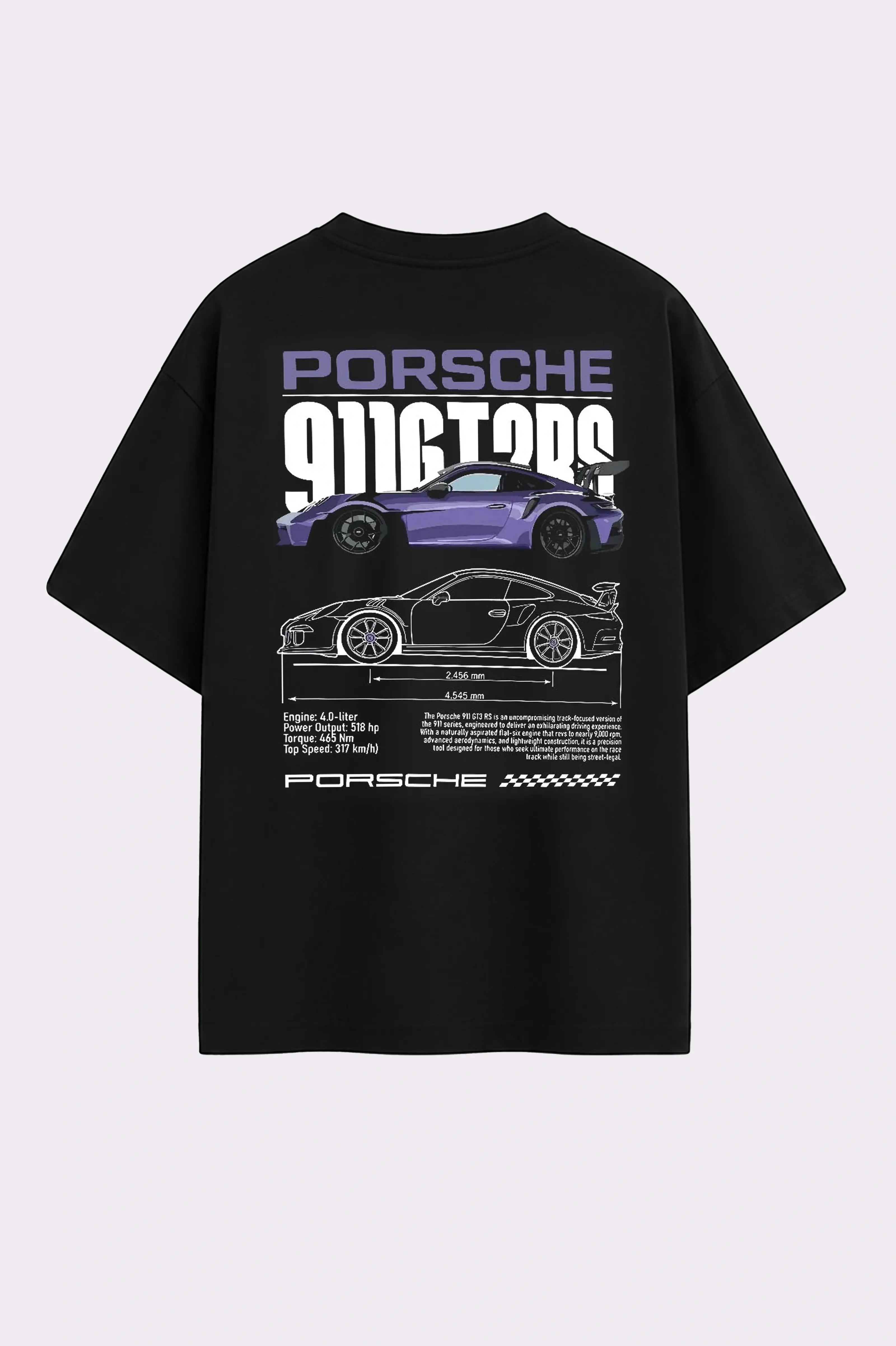 Porsche 911 GT3 RS Graphic Black T-Shirt