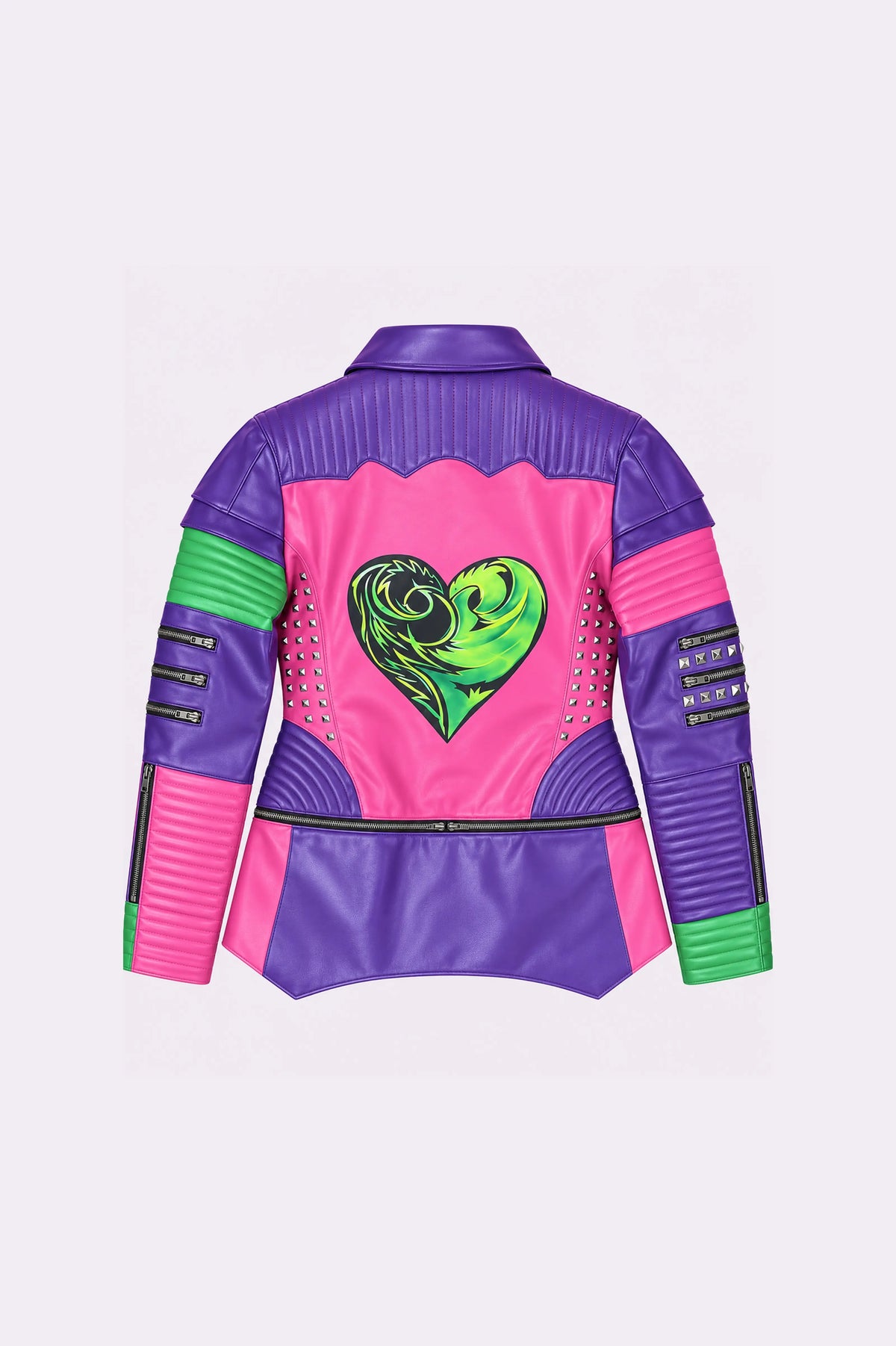 Multicolor Women Leather Jacket