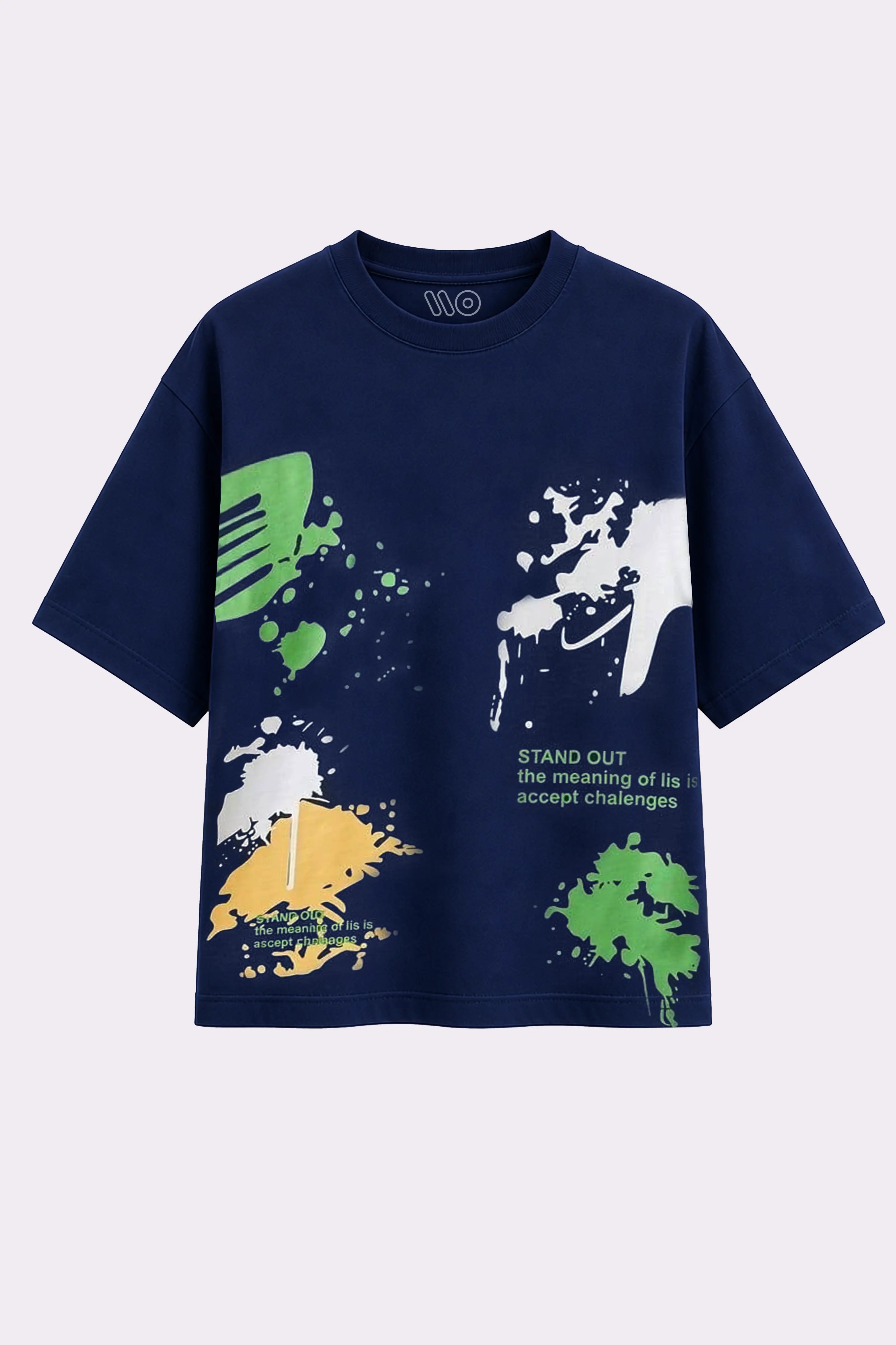Stand Out Graphic Navy Oversized T-Shirt