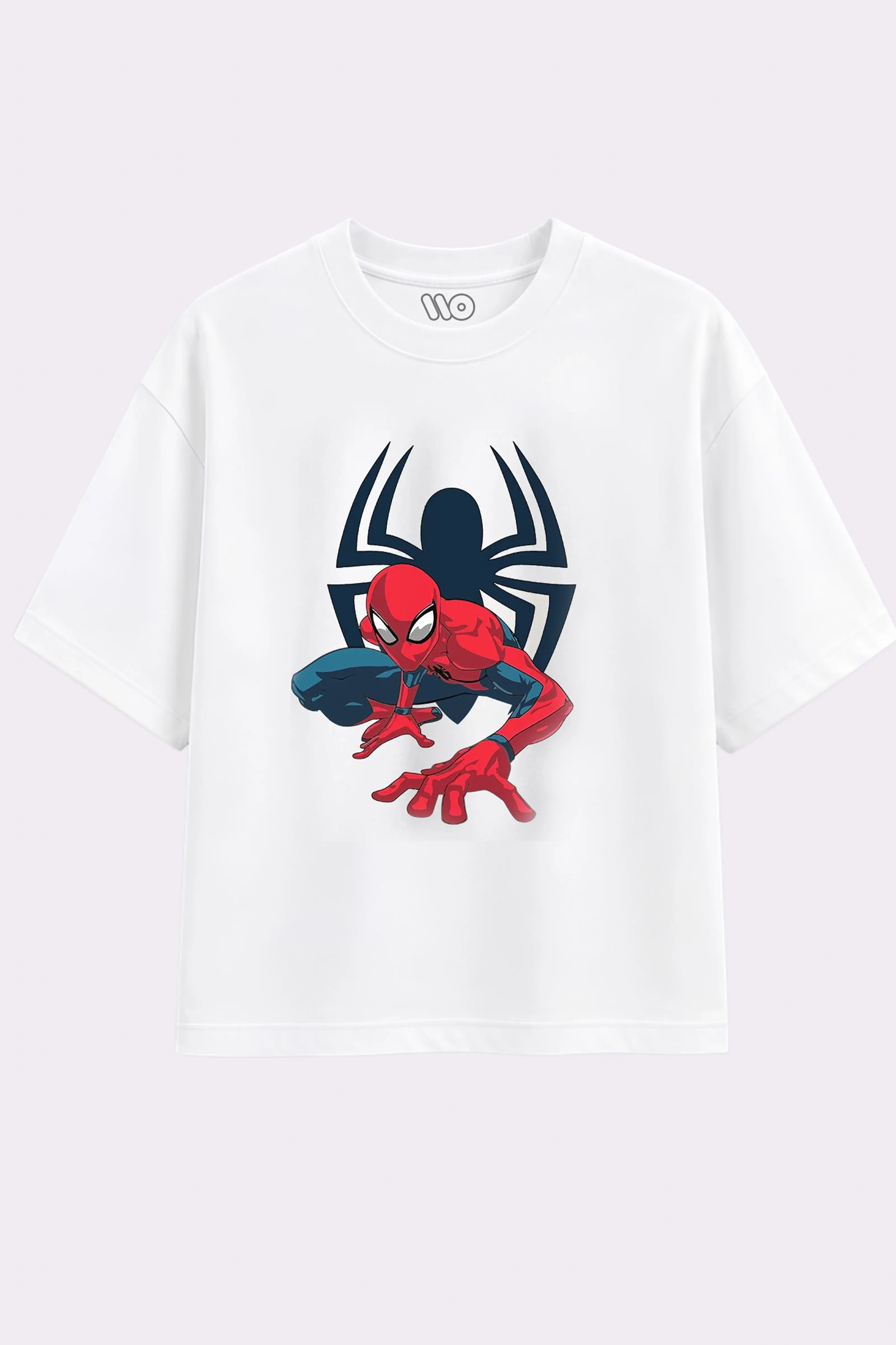 Spider Man Printed White Graphic T-Shirt