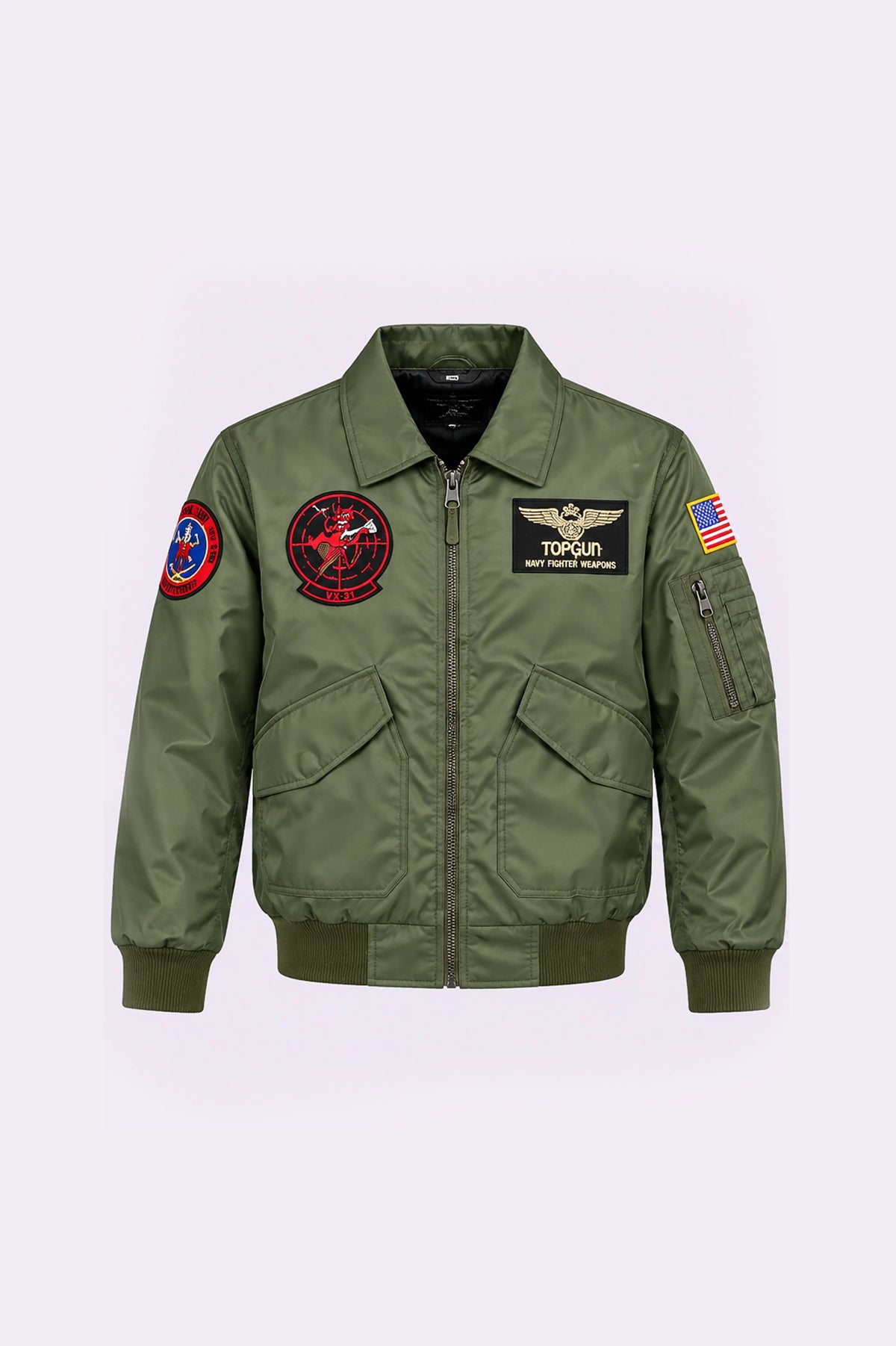 Green Military Aviator Bomber Jacket